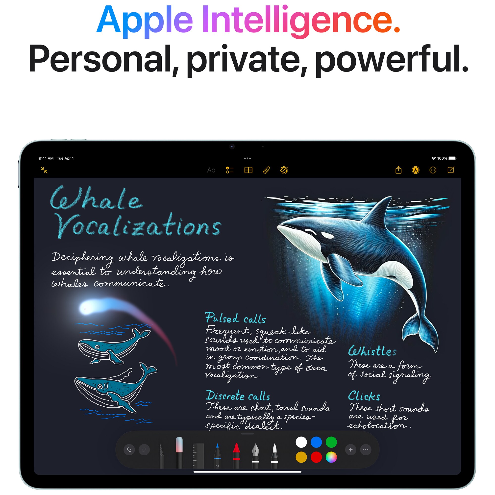 Apple - 11-inch iPad Air M3 chip Built for Apple Intelligence Wi-Fi 256GB - Starlight, Starlight, hires