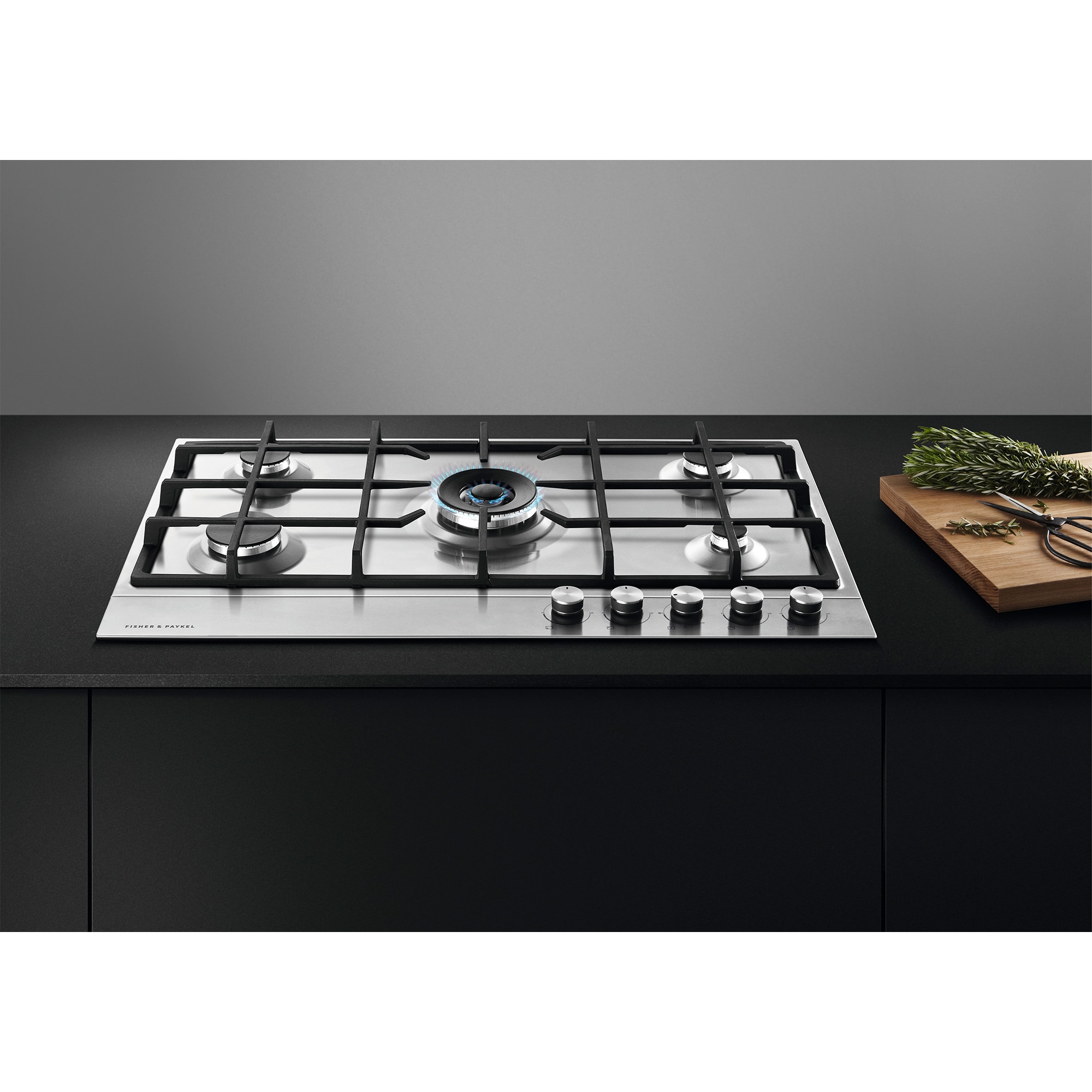 Fisher & Paykel Series 7 36 in. 5-Burner Natural Gas Cooktop with Power Burner - Stainless Steel, , hires