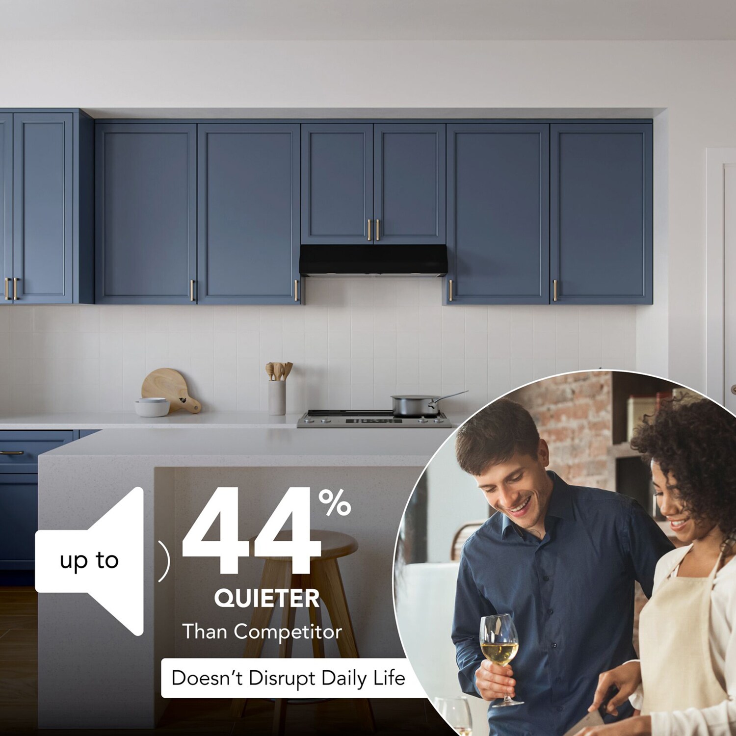 Broan 30 in. Standard Style Range Hood with 2 Speed Settings, 350 CFM & 2 LED Lights - Black, Black, hires