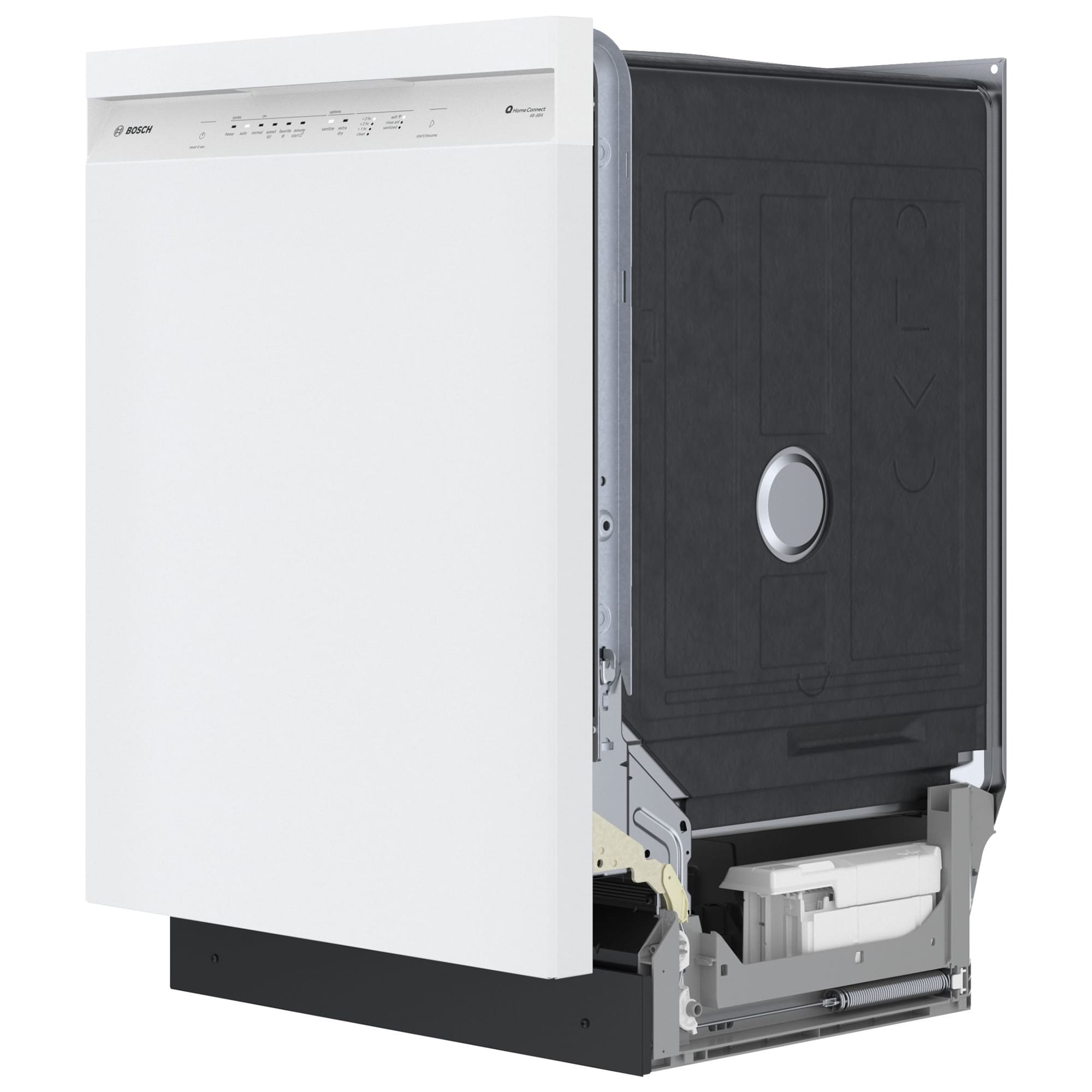 Bosch 100 Series 24 in. Front Control Smart Dishwasher with 48 dBa Sound Level & PureDry - White, , hires