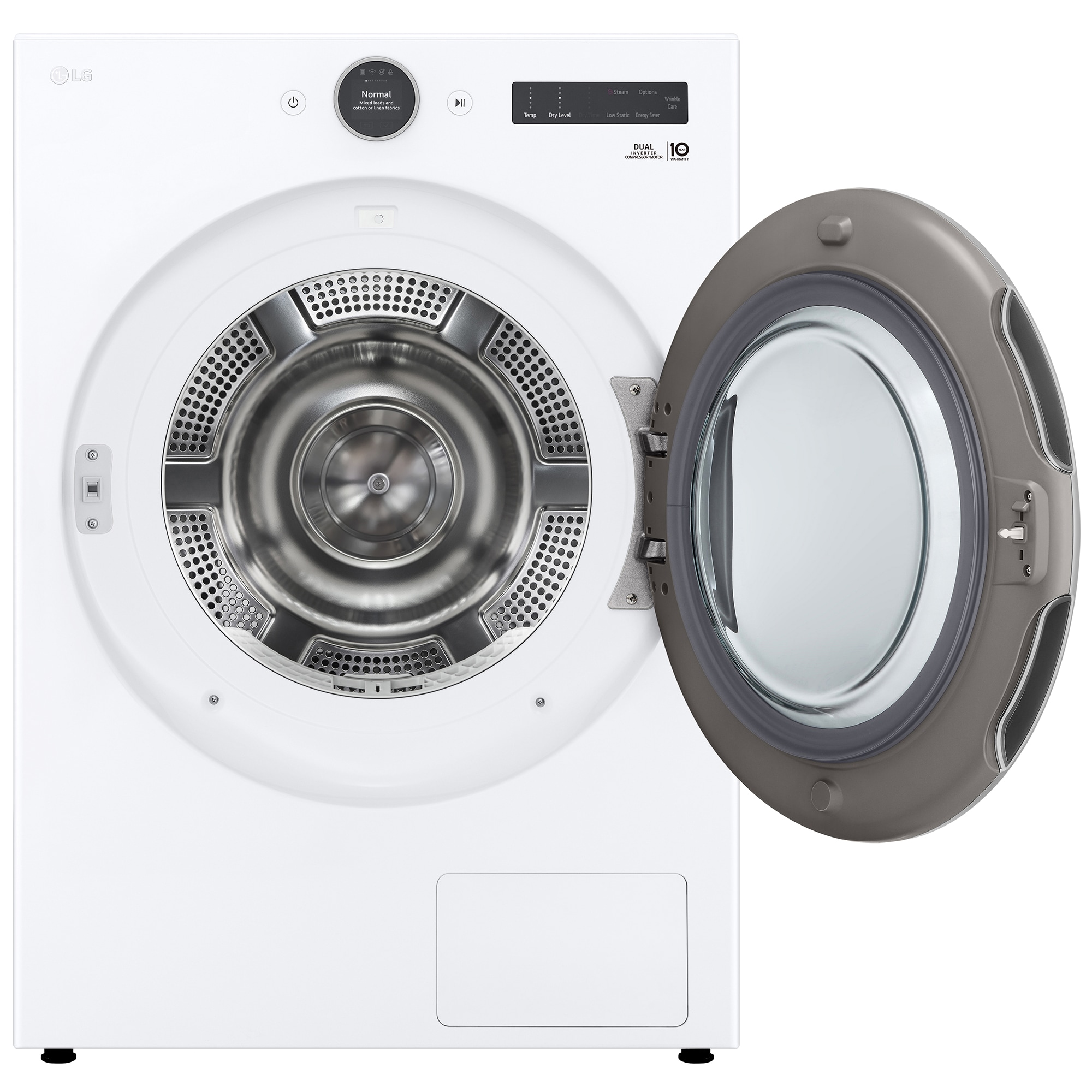 LG 27 in. 7.8 cu. ft. Smart Stackable Ventless Electric Dryer with Heat Pump & Sensor Dry - White, , hires