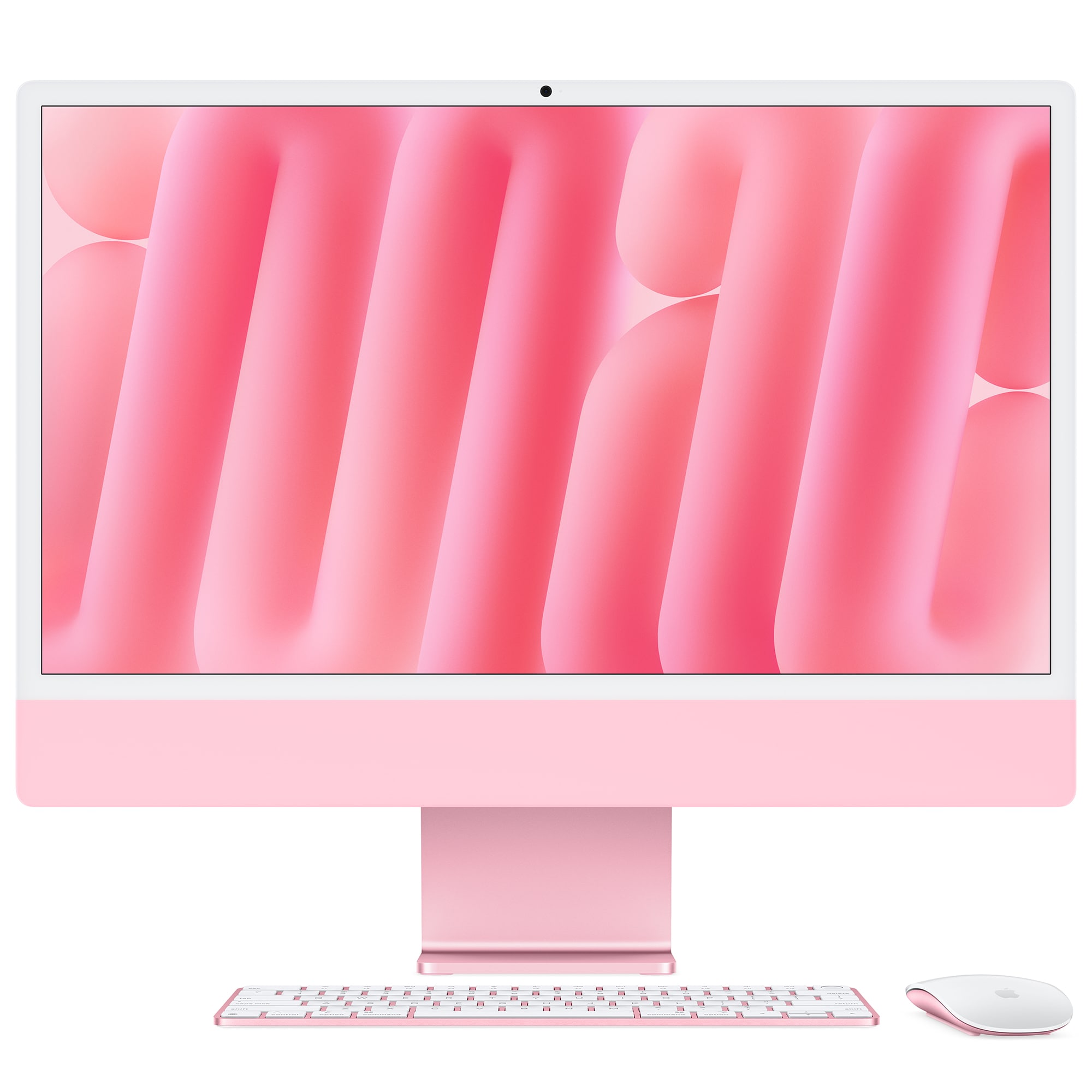 Apple iMac 24 in. (2024) with Apple M4 10-Core CPU, 10-Core GPU, 16 GB RAM, 256 GB SSD & Mac OS - Pink, Pink, hires