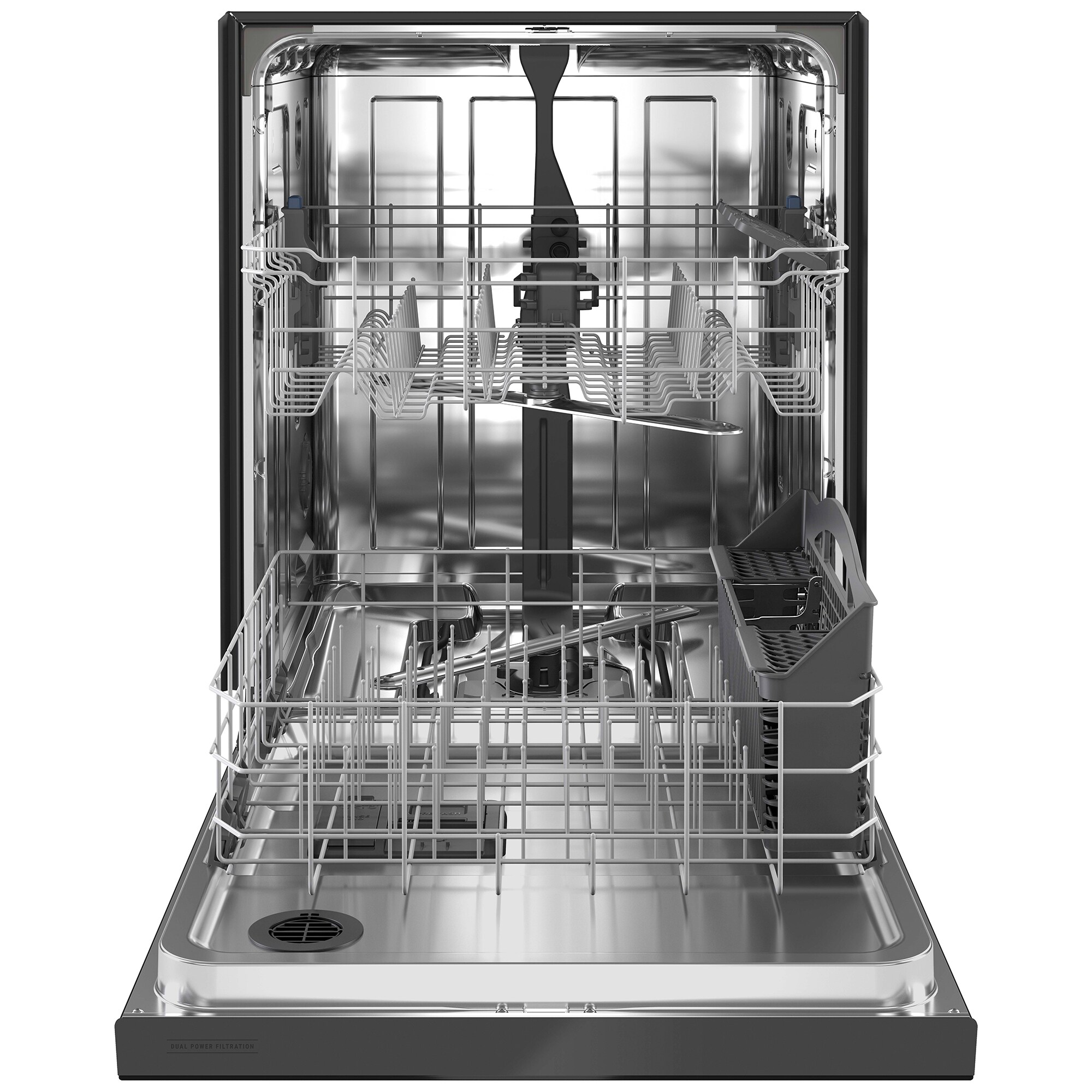 Maytag 24 in. Front Control Dishwasher with 50 dBa Sound Level & Pocket - Black, Black, hires