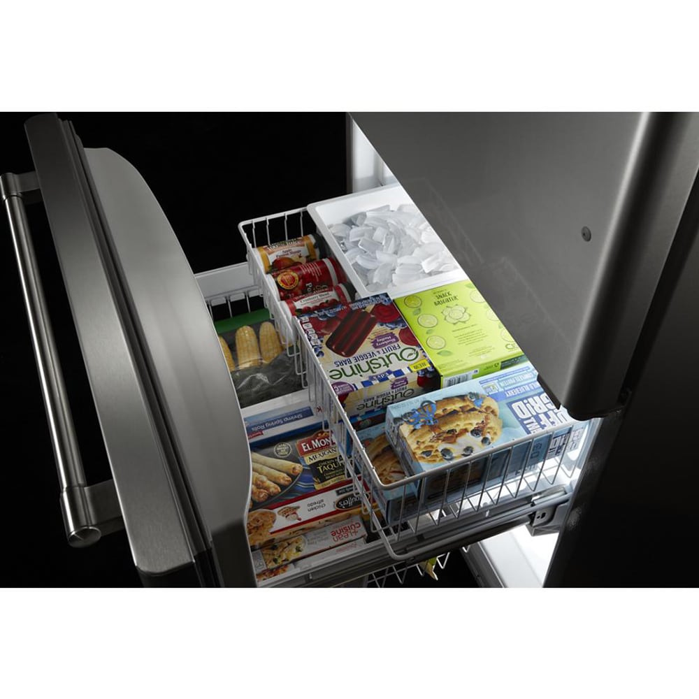 Maytag 33 in. 22.1 cu. ft. Bottom Freezer Refrigerator with Ice Maker - Fingerprint Resistant Stainless Steel, , hires