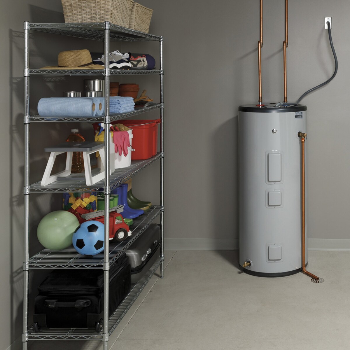 GE Electric 40 Gallon Short Water Heater with 10-Year Parts Warranty, , hires