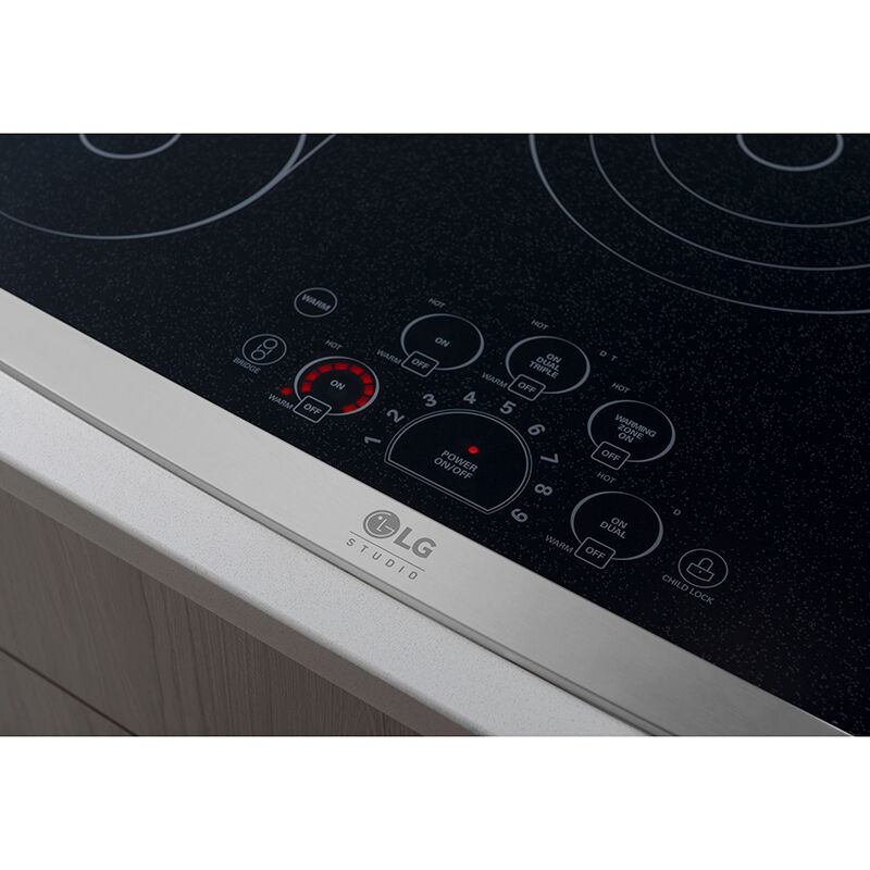 LG Studio 30 in. Electric Cooktop with 5 Smoothtop Burners Stainless