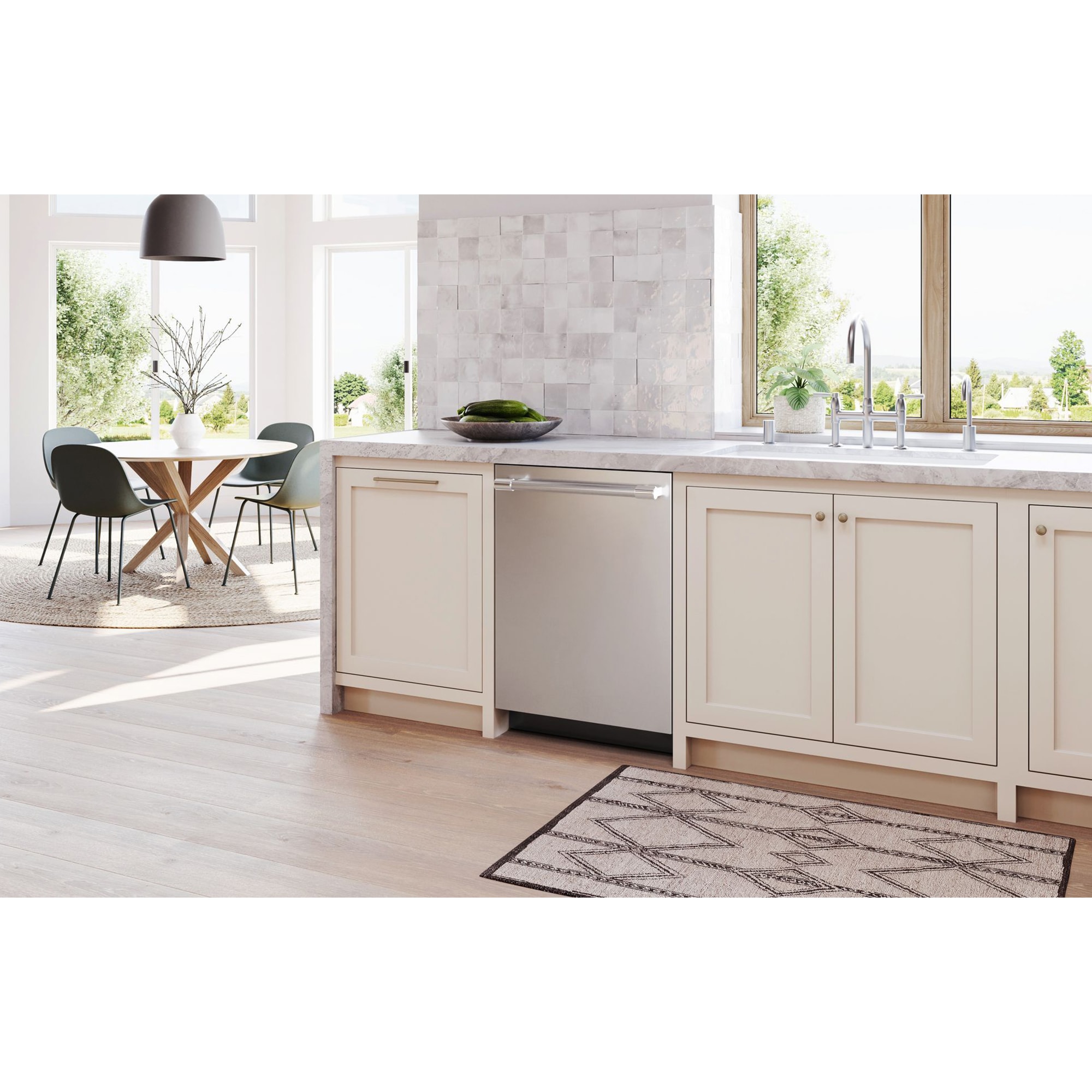 Thermador Emerald Series 24 in. Top Control Smart Dishwasher with 48 dBa Sound Level & 3rd-Rack - Stainless Steel, , hires