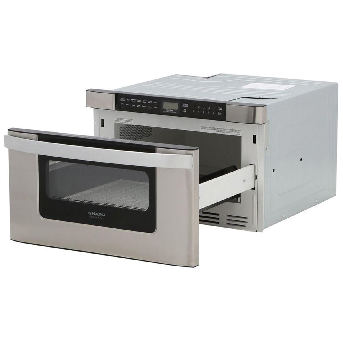 Sharp 24 in. 1.2 cu. ft. 950W Low Profile Drawer Microwave with Sensor Cooking - Stainless Steel, , hires