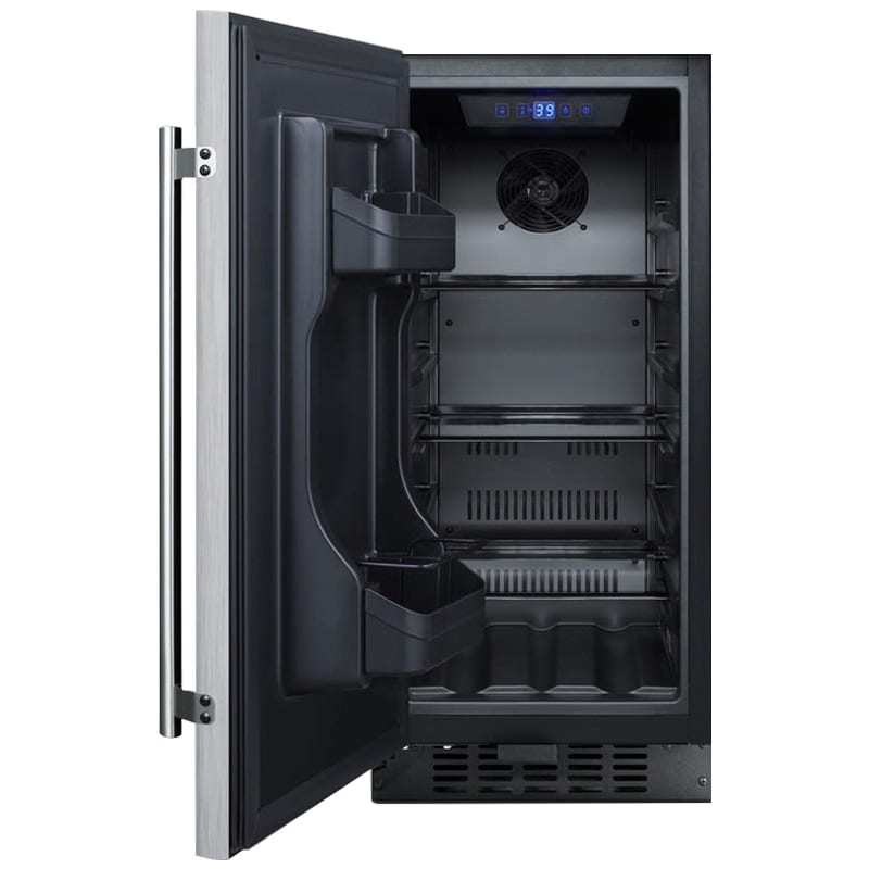 Summit 15 in. 2.2 cu. ft. Left-Hinged Undercounter Refrigerator - Stainless Steel, , hires
