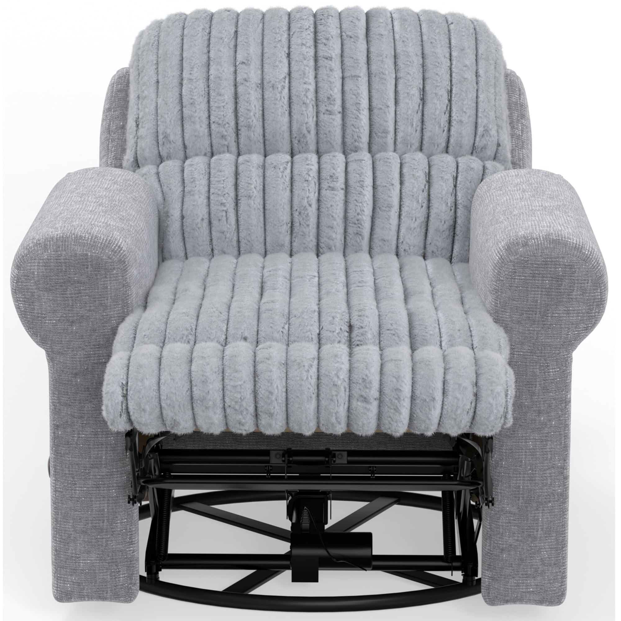 Catnapper Foxy Swivel Glider Recliner - Nickel, , hires