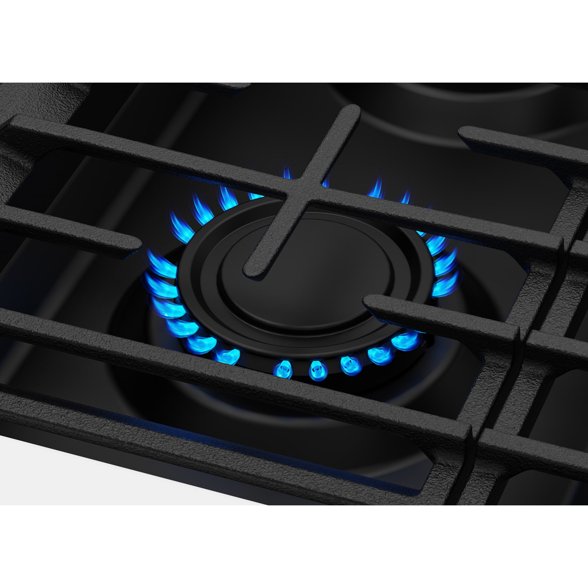 Whirlpool 30 in. 5 cu. ft. Air Fry Standard Convection Gas Range with 5 Sealed Burners - White, White, hires