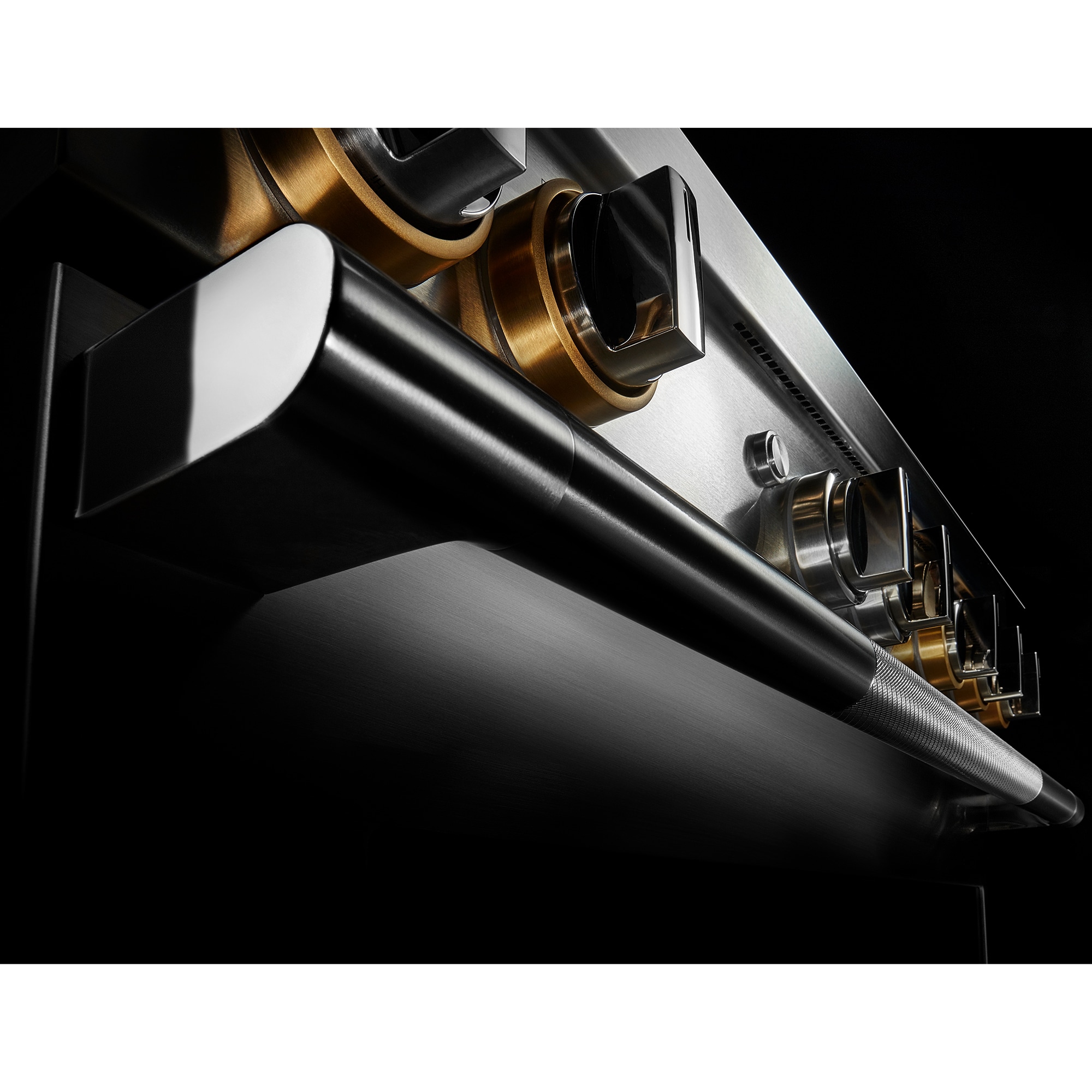 JennAir Rise Series 48 in. 6.3 cu. ft. Smart True European Convection Double Oven Dual Fuel Range with 6 Sealed Burners & Grill - Stainless Steel, , hires