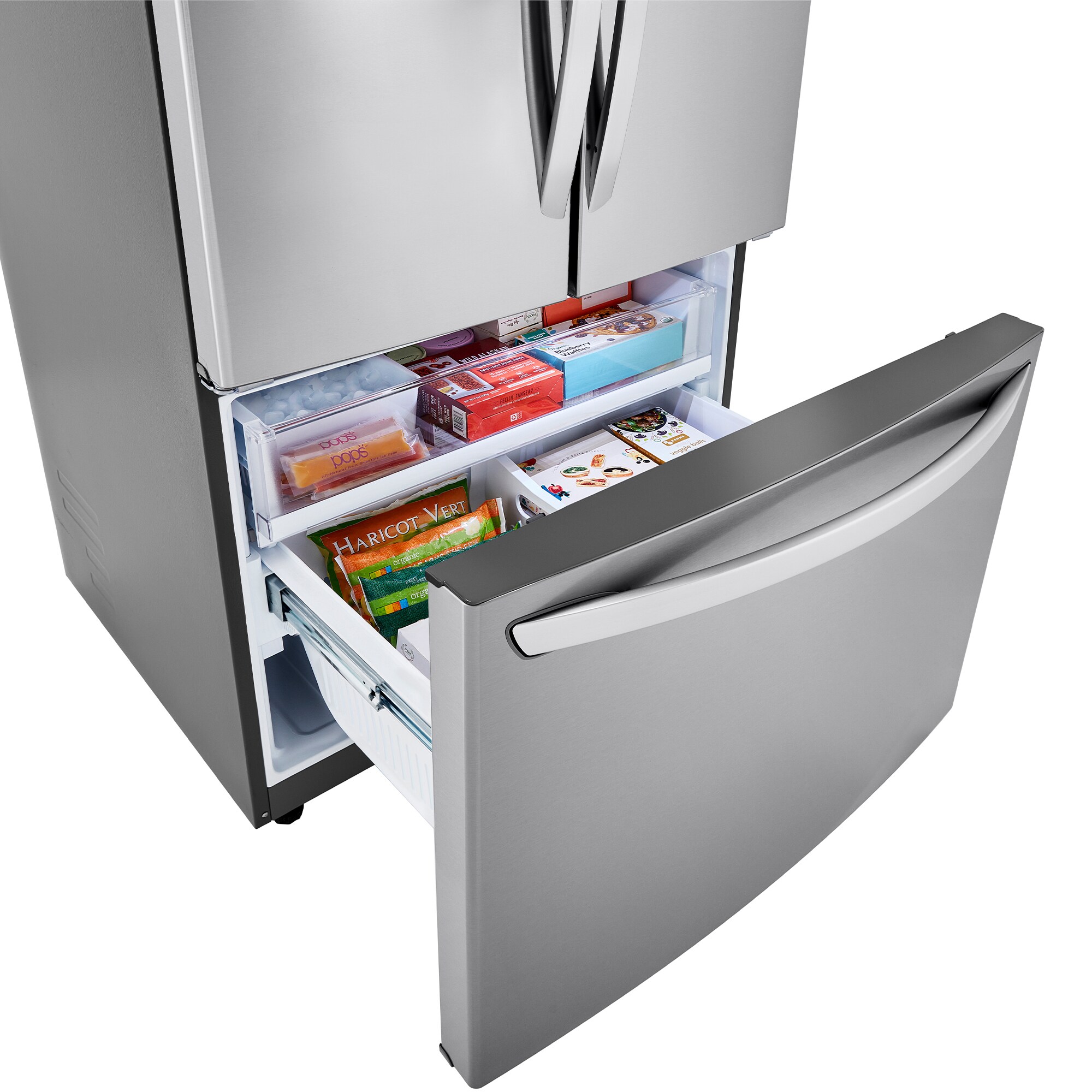LG 36 in. 28.7 cu. ft. Smart French Door Refrigerator with Ice Maker - Stainless Steel, , hires