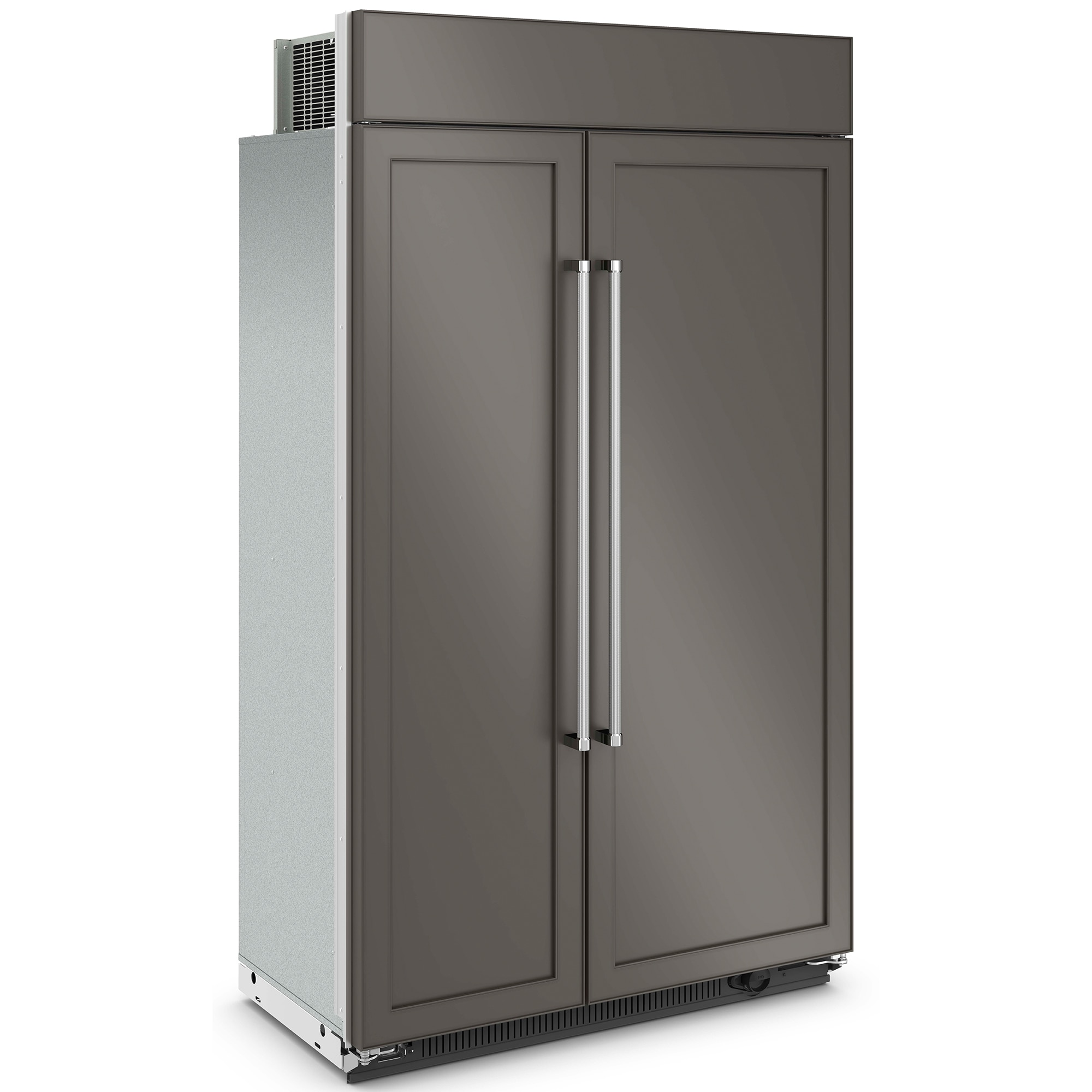 KitchenAid 48 in. 30 cu. ft. Built-In Counter Depth Side by Side Refrigerator with Ice Maker - Custom Panel Ready, Custom Panel Required, hires