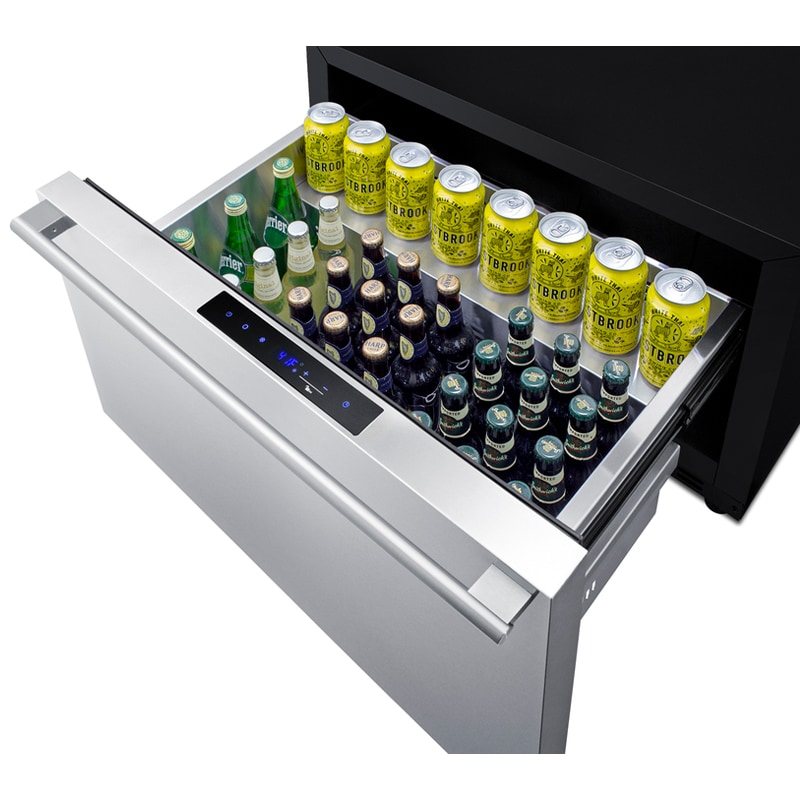 Summit 30 in. 2.4 cu. ft. Outdoor Single Refrigerator Drawer - Stainless Steel, , hires