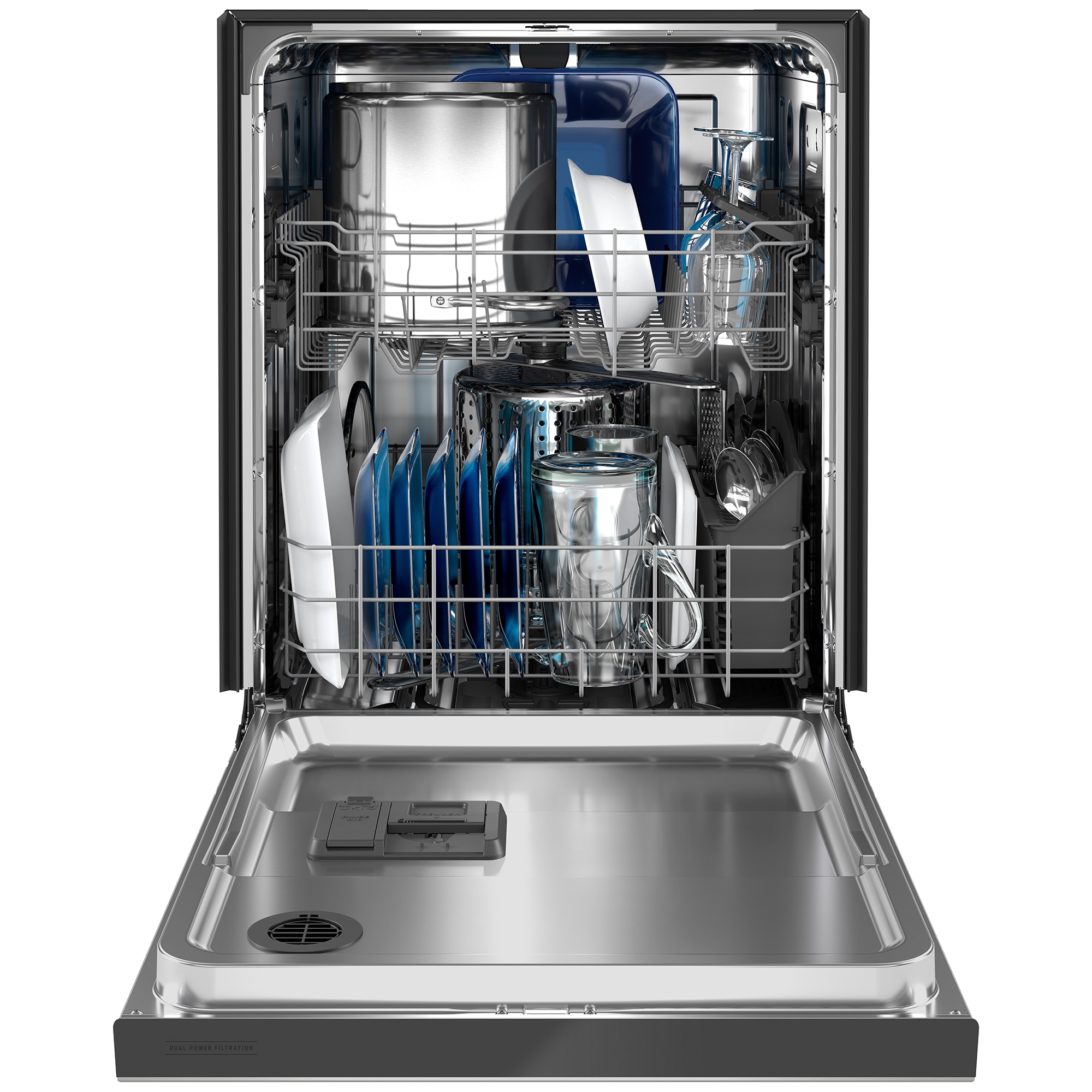 Maytag 24 in. Front Control Dishwasher with 50 dBa Sound Level & Pocket - Fingerprint Resistant Stainless, Fingerprint Resistant Stainless, hires