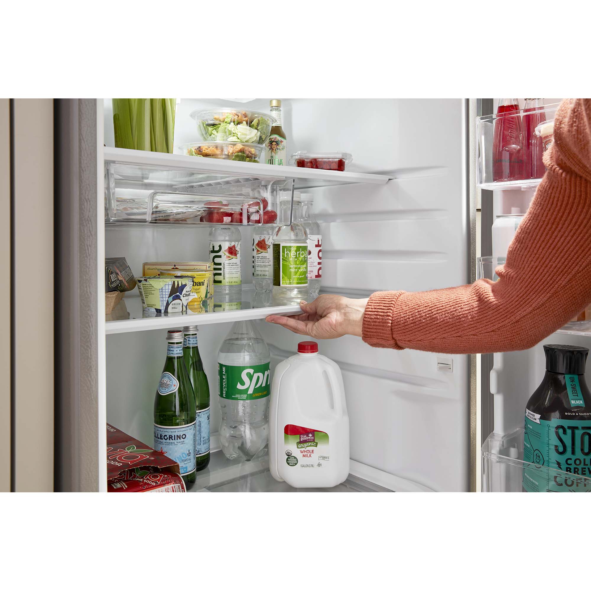 Whirlpool 28 in. 16.3 cu. ft. Top Freezer Refrigerator - Stainless Steel, Stainless Steel, hires