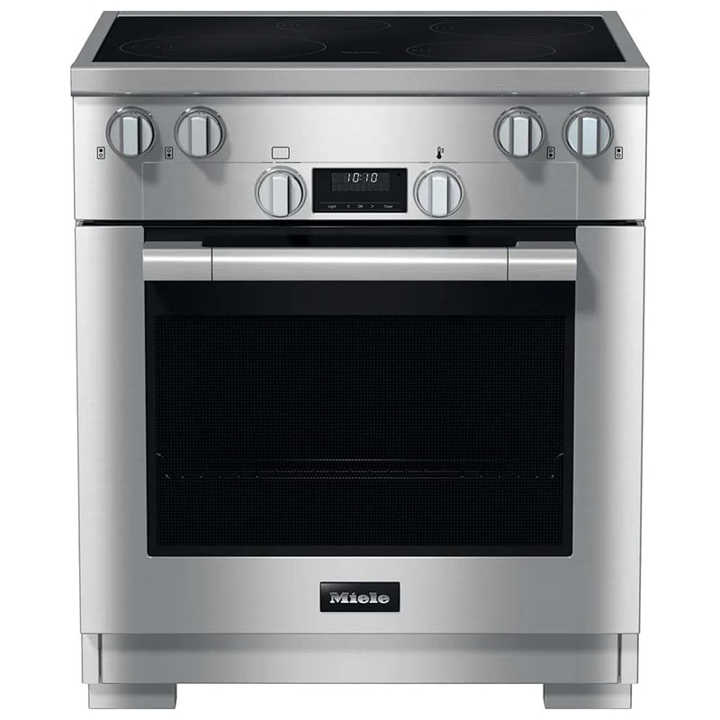 Miele 30 in. 4.6 cu. ft. Dual Convection Electric Range with 4 Induction Burners - Clean Steel, , hires