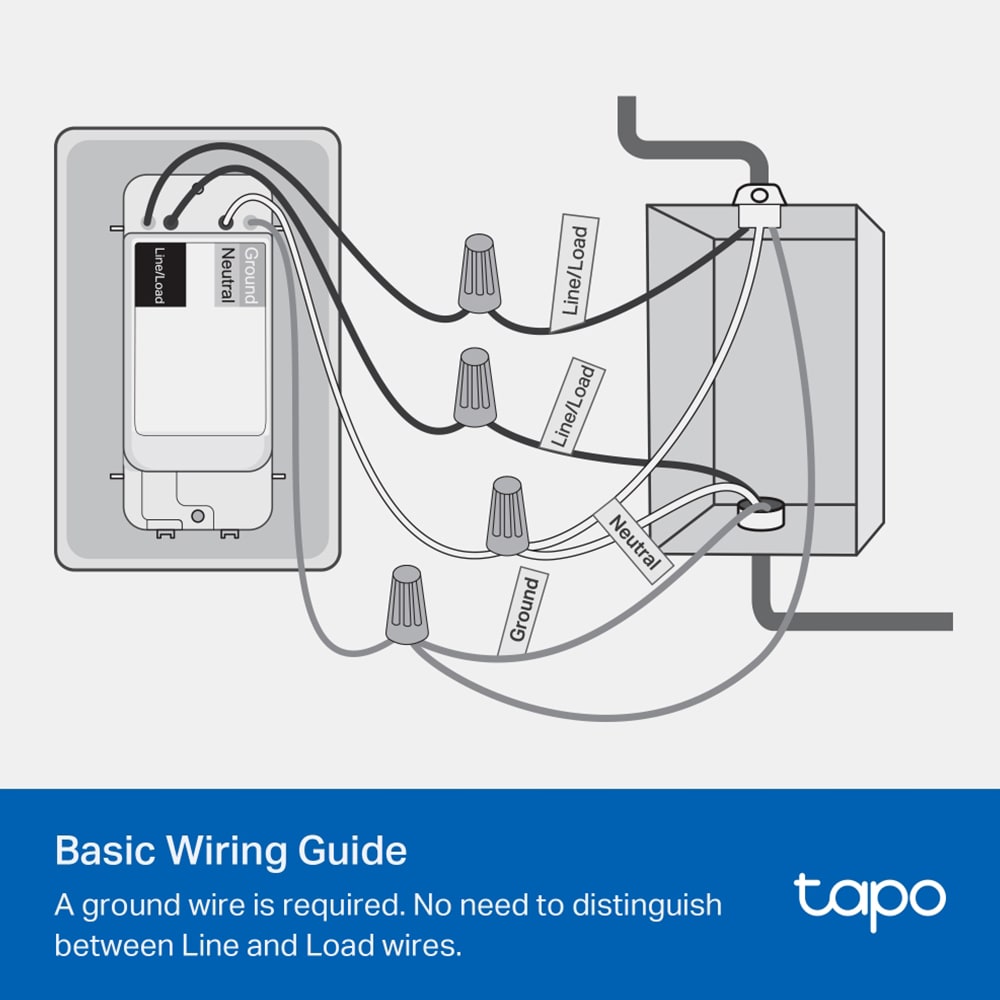 TP-Link - Tapo Smart Wi-Fi Light Switch with Matter - White, , hires