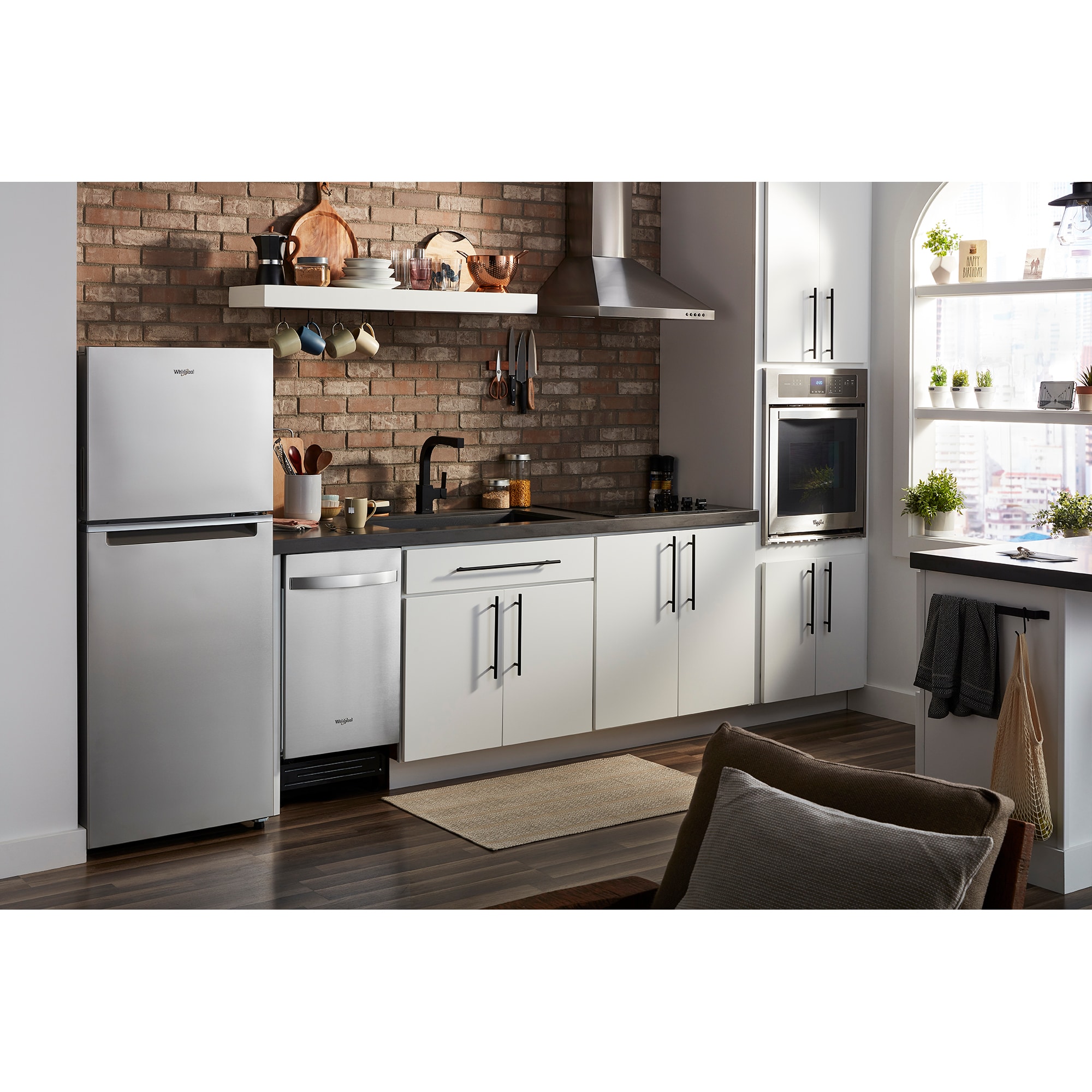 Whirlpool 24 in. 11.6 cu. ft. Counter Depth Top Freezer Refrigerator - Stainless Steel, Stainless Steel, hires