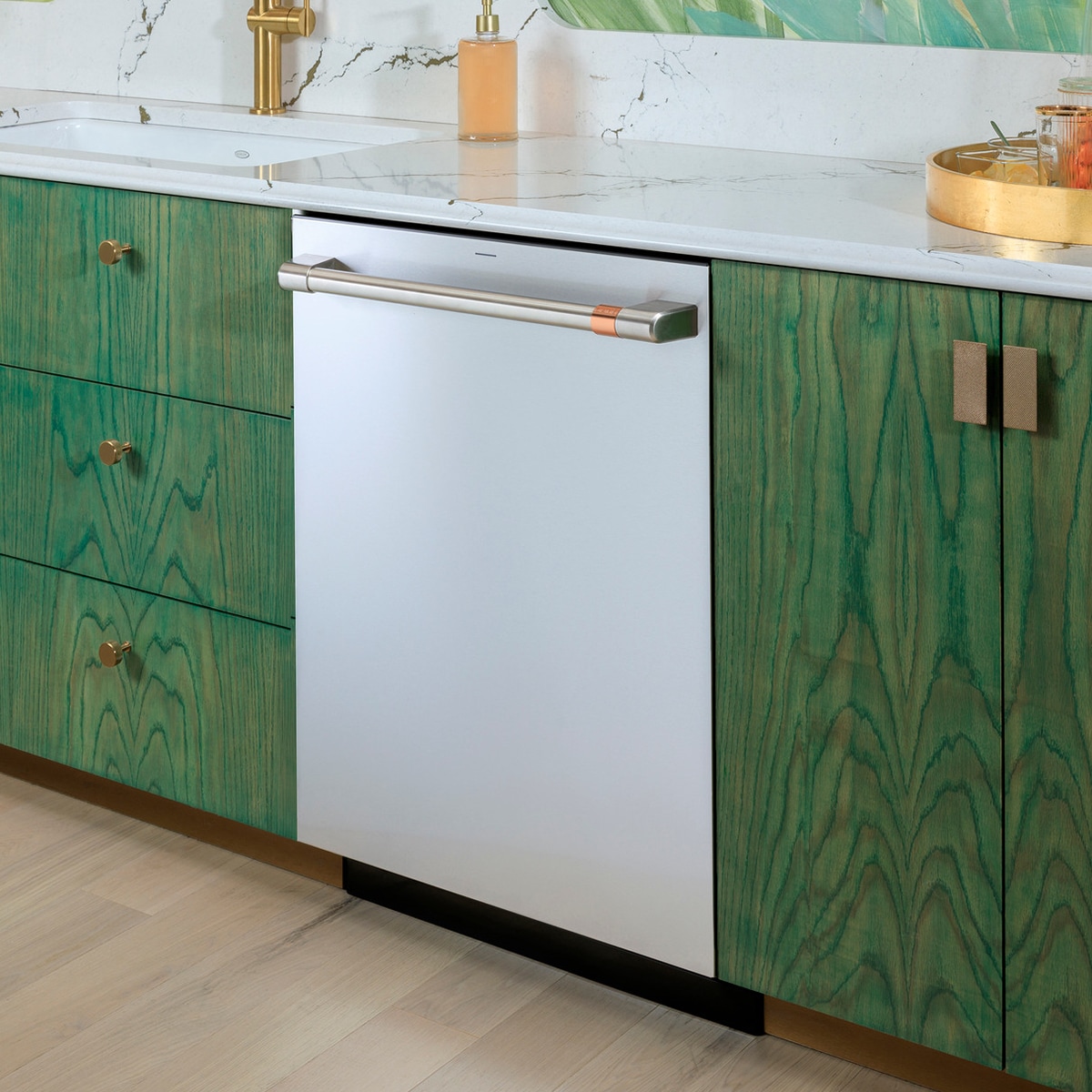 Cafe 24 in. Top Control Flush-Mount Smart Dishwasher with 39 dBa Sound Level, 3rd-Rack & Dual Convection Ultra Dry - Stainless Steel, , hires