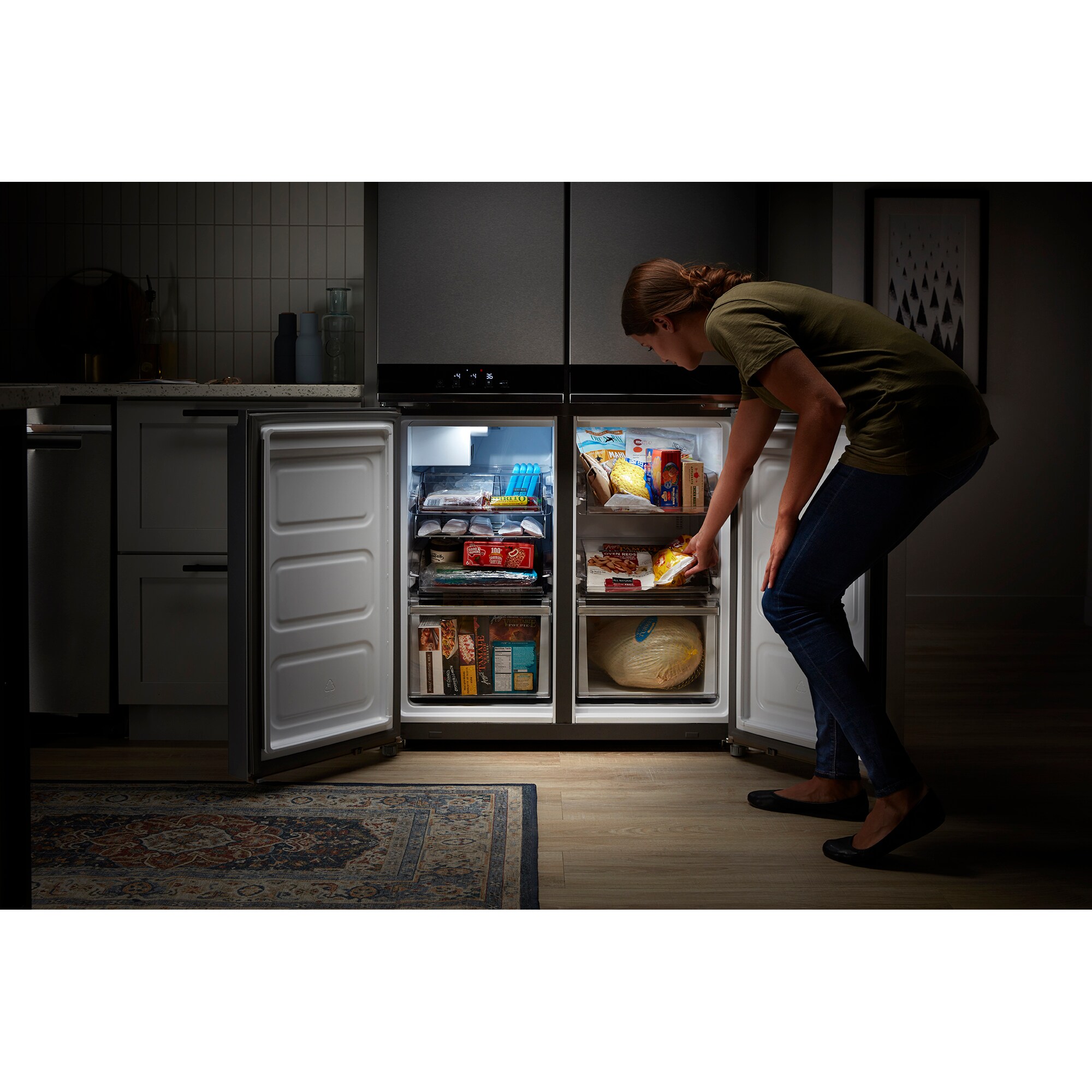 Whirlpool 36 in. 19.4 cu. ft. Counter Depth 4-Door French Door Refrigerator with Ice Maker - Fingerprint-Resistant Stainless Finish, , hires