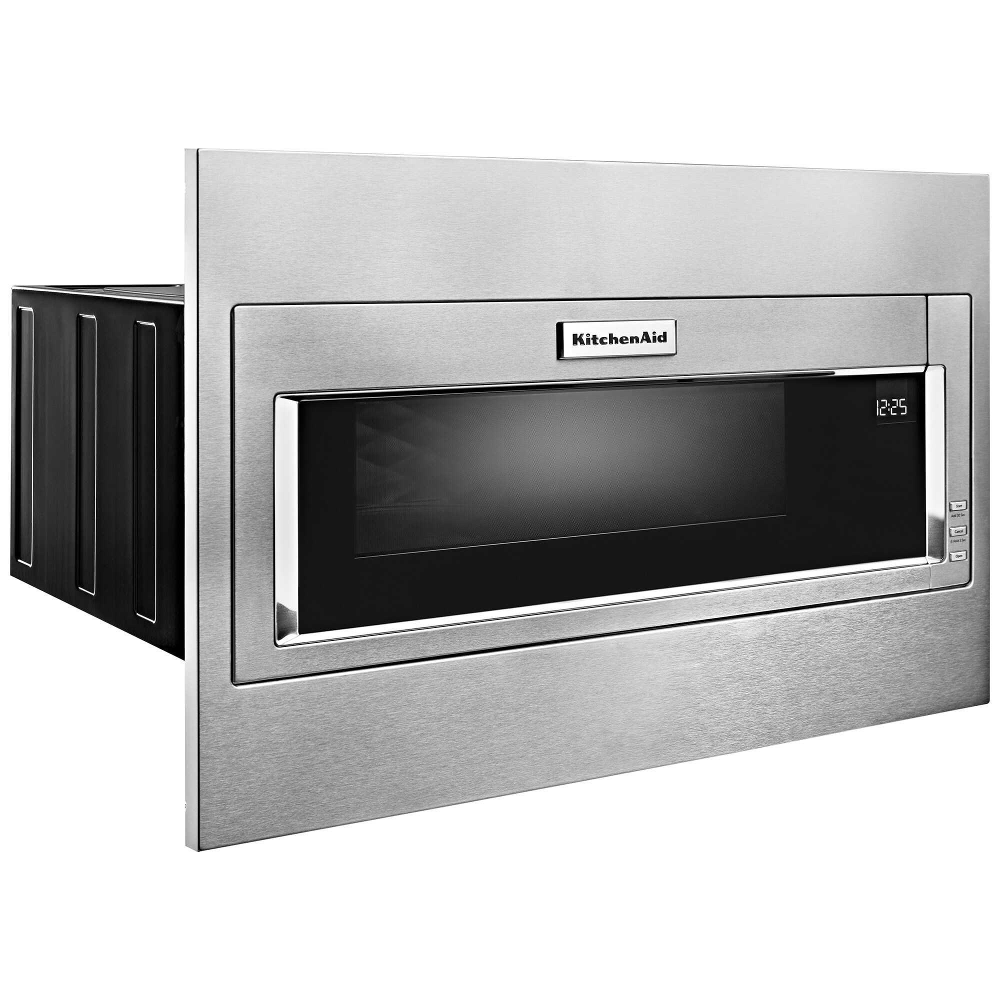 KitchenAid 30 in. 1.1 cu. ft. 1000W Low Profile Built-In Microwave with Sensor Cooking - Stainless Steel, , hires