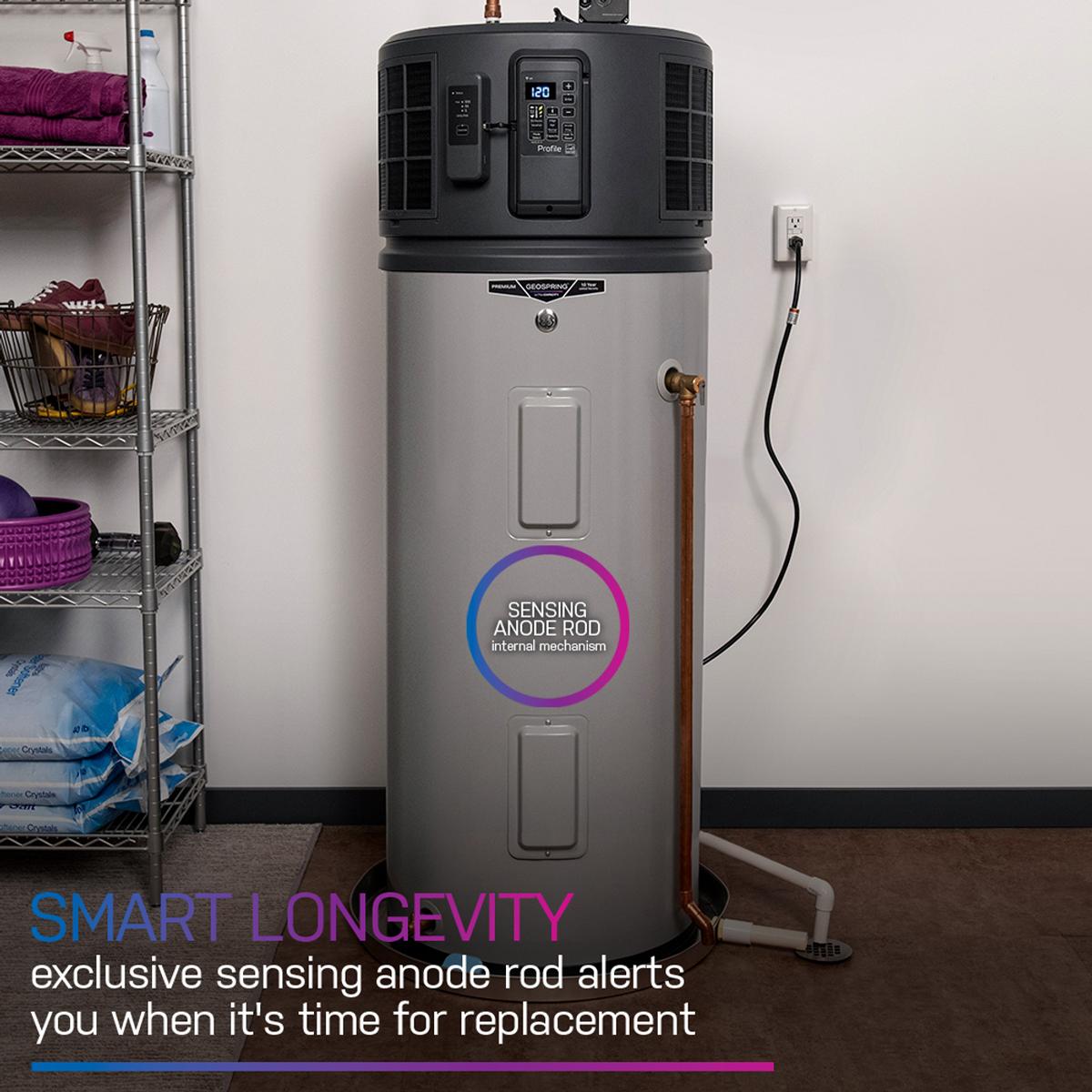 GE Profile Geospring Smart Electric 50 Gallon Tall Water Heater with 10-Year Parts Warranty, , hires