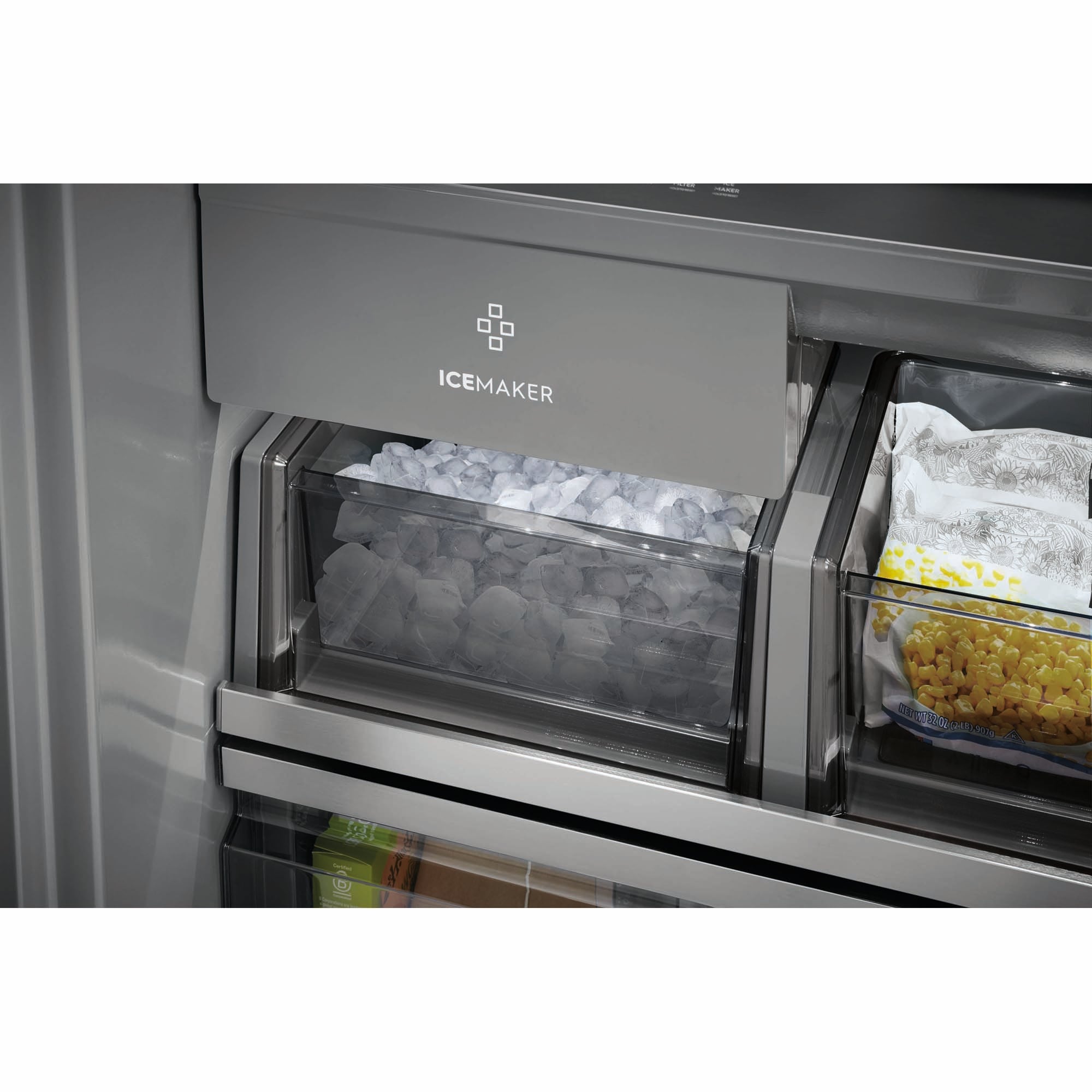 Electrolux 33 in. 18.9 cu. ft. Built-in Double-Drawers Upright Freezer with Ice-Maker & Adjustable Shelves - Stainless Steel, , hires