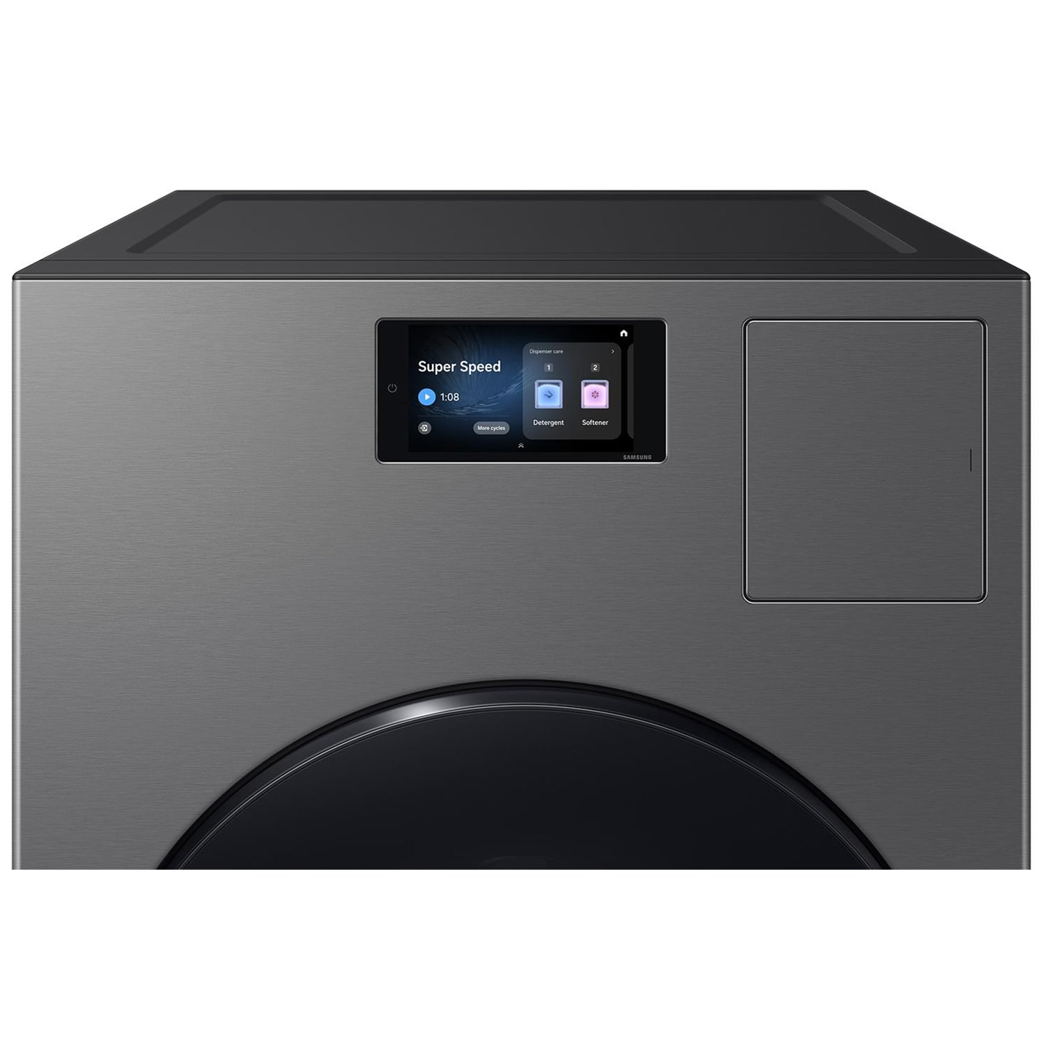 Samsung Bespoke 27 in. 5.3 cu. ft. Smart Electric Front Load AI All-in-one Combo with Sanitize and Steam Cycle - Dark Steel, Dark Steel, hires