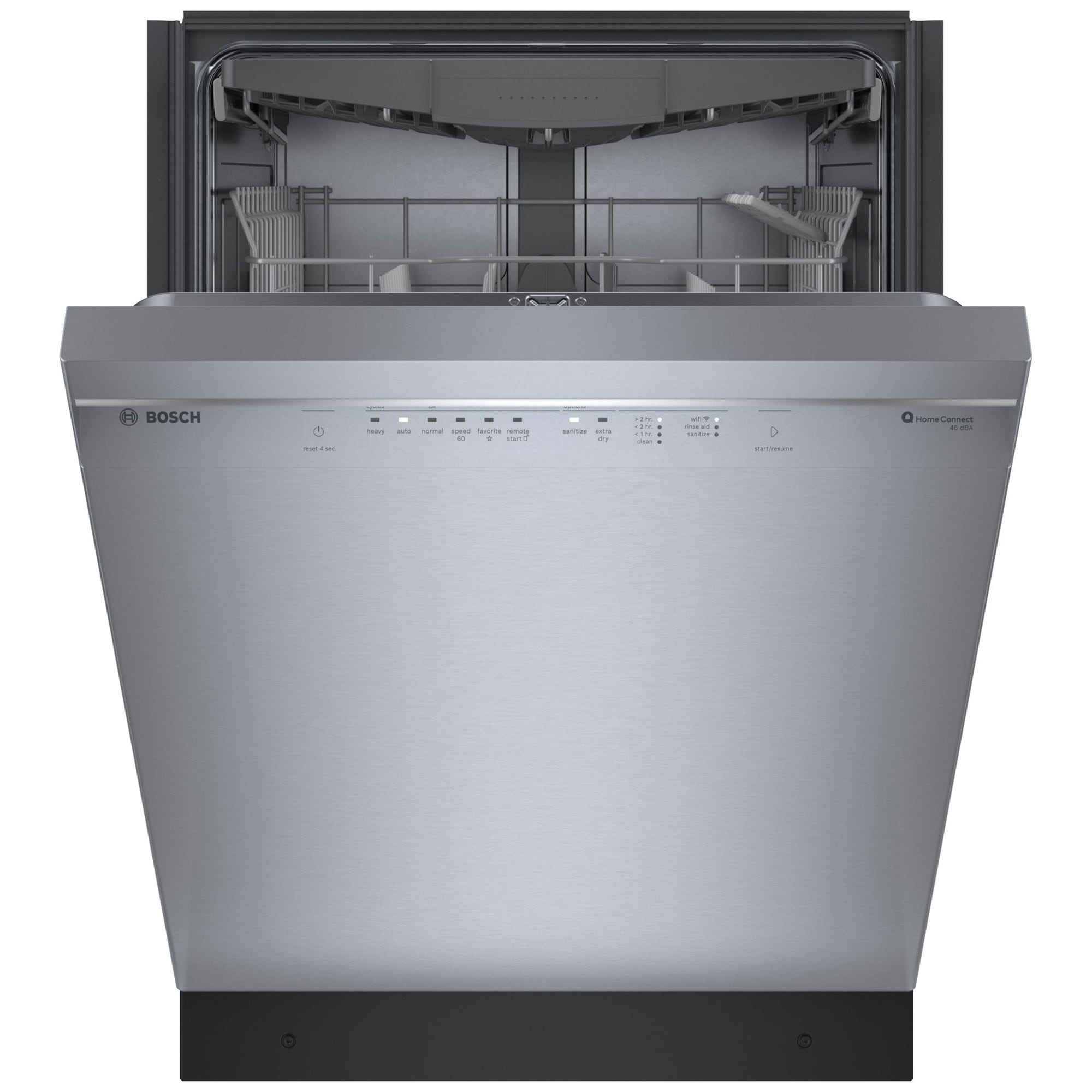 Bosch 300 Series 24 in. Front Control Smart Dishwasher with 46 dBa Sound Level, 3rd-Rack, PureDry & Pocket - Stainless Steel, , hires