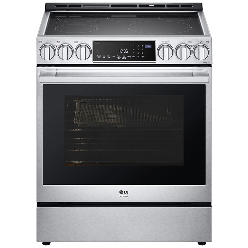 LG InstaView 30 in. 6.3 cu. ft. Smart Air Fry True European Convection Slide-In Electric Range with Radiant Burners - Stainless Steel, , hires