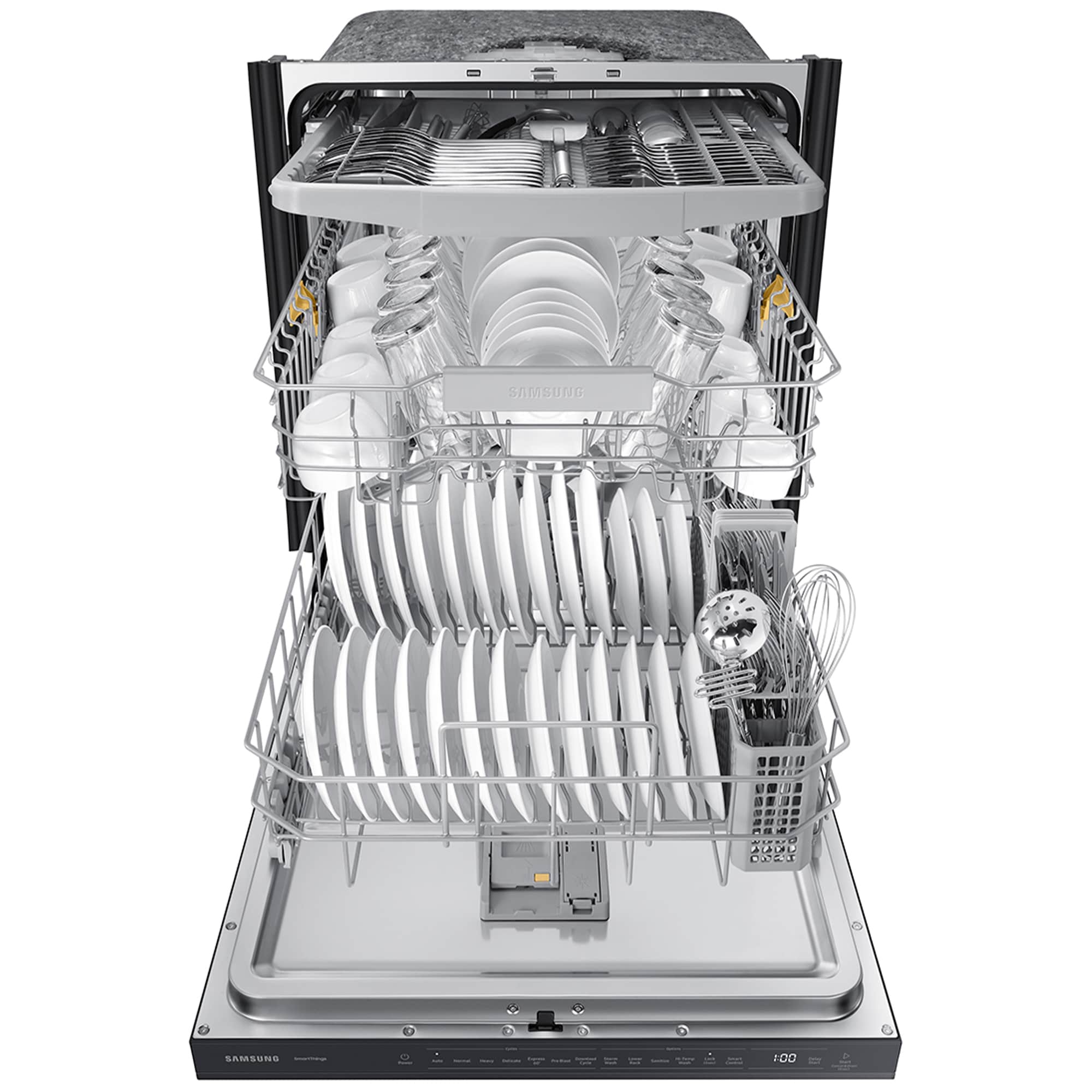 Samsung 24 in. Top Control Smart Dishwasher with 46 dBa Sound Level & 3rd-Rack - Matte Black Steel, , hires