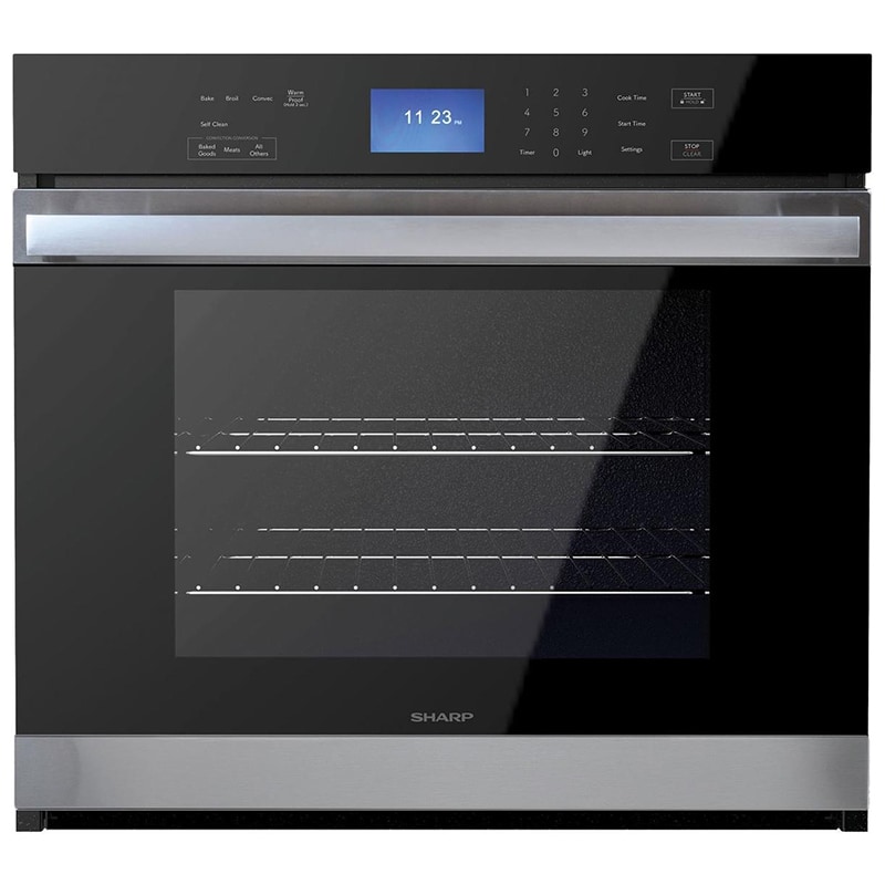 Sharp 30 in. 5 cu. ft. Electric Single Wall Oven with True European Convection - Stainless Steel, , hires