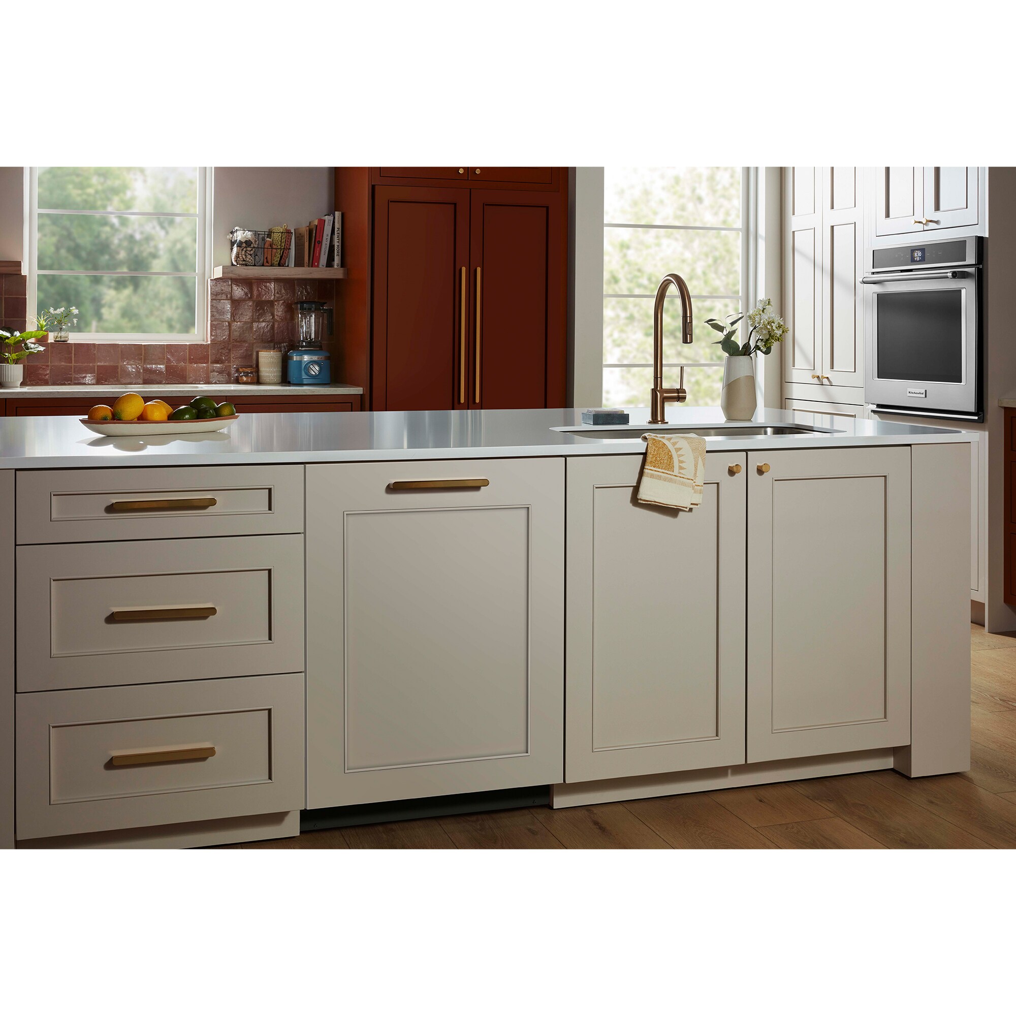 KitchenAid 24 in. Top Control Flush-Mount Dishwasher with 39 dBa Sound Level & 3rd-Rack - Custom Panel Ready, Custom Panel Required, hires