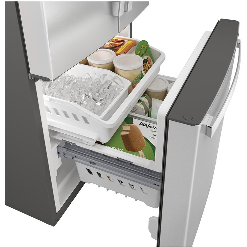 GE 30 in. 20.8 cu. ft. French Door Refrigerator with Ice Maker - Stainless Steel, Stainless Steel, hires