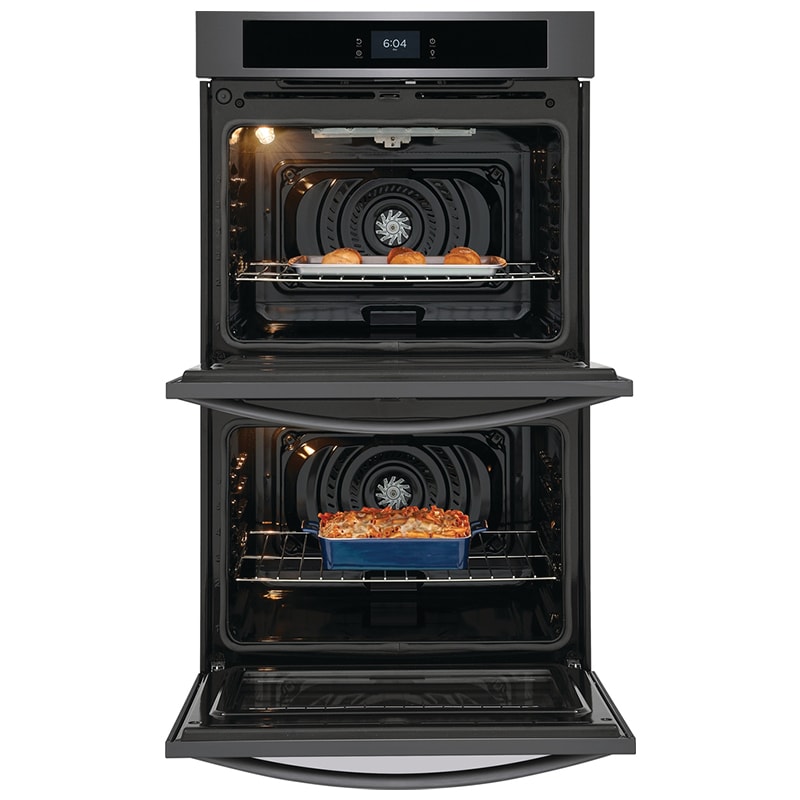 Frigidaire 30 in. 10.6 cu. ft. Top Control Electric Double Wall Oven with Standard Convection - Black Stainless, Black Stainless, hires