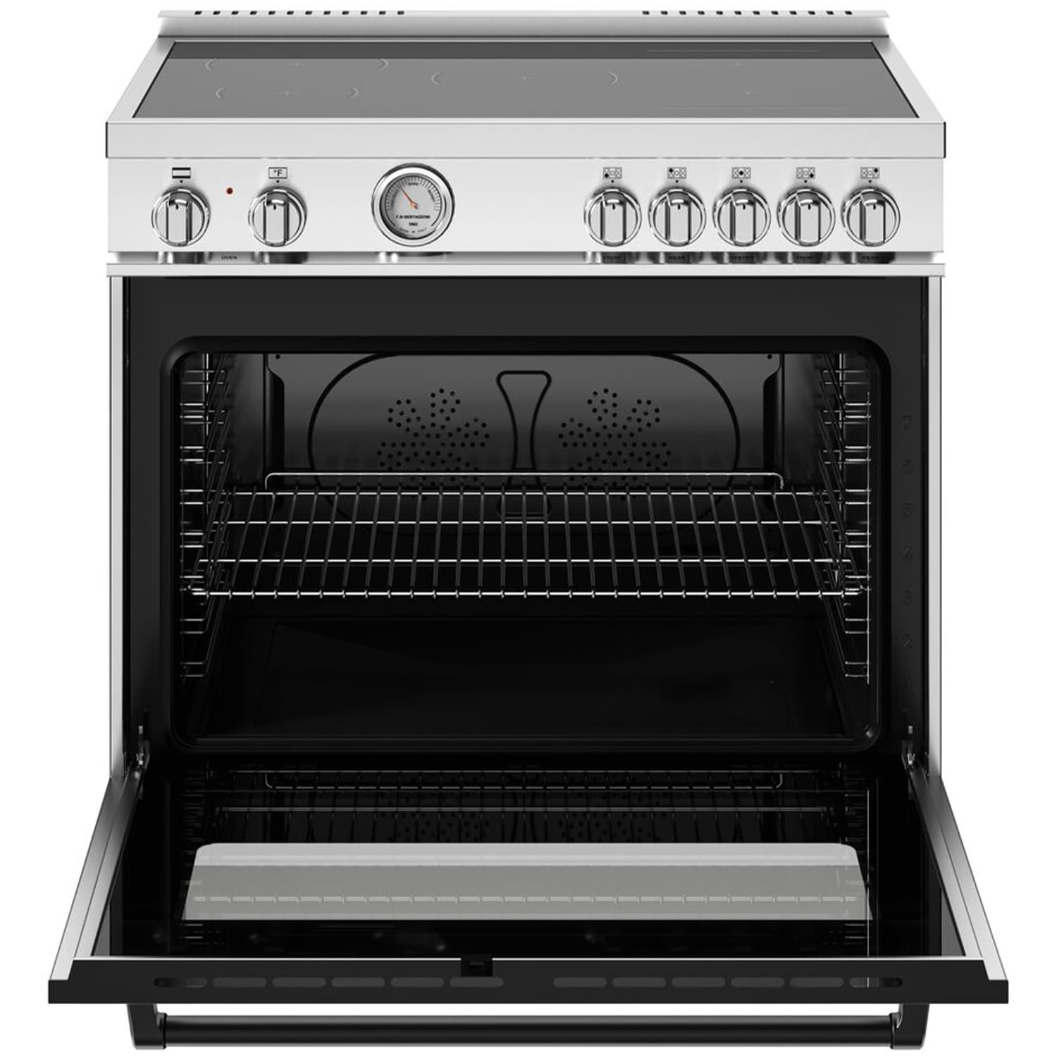 Bertazzoni Master Series 36 in. 5.9 cu. ft. Dual Convection Electric Range with 5 Induction Burners - Stainless Steel, , hires