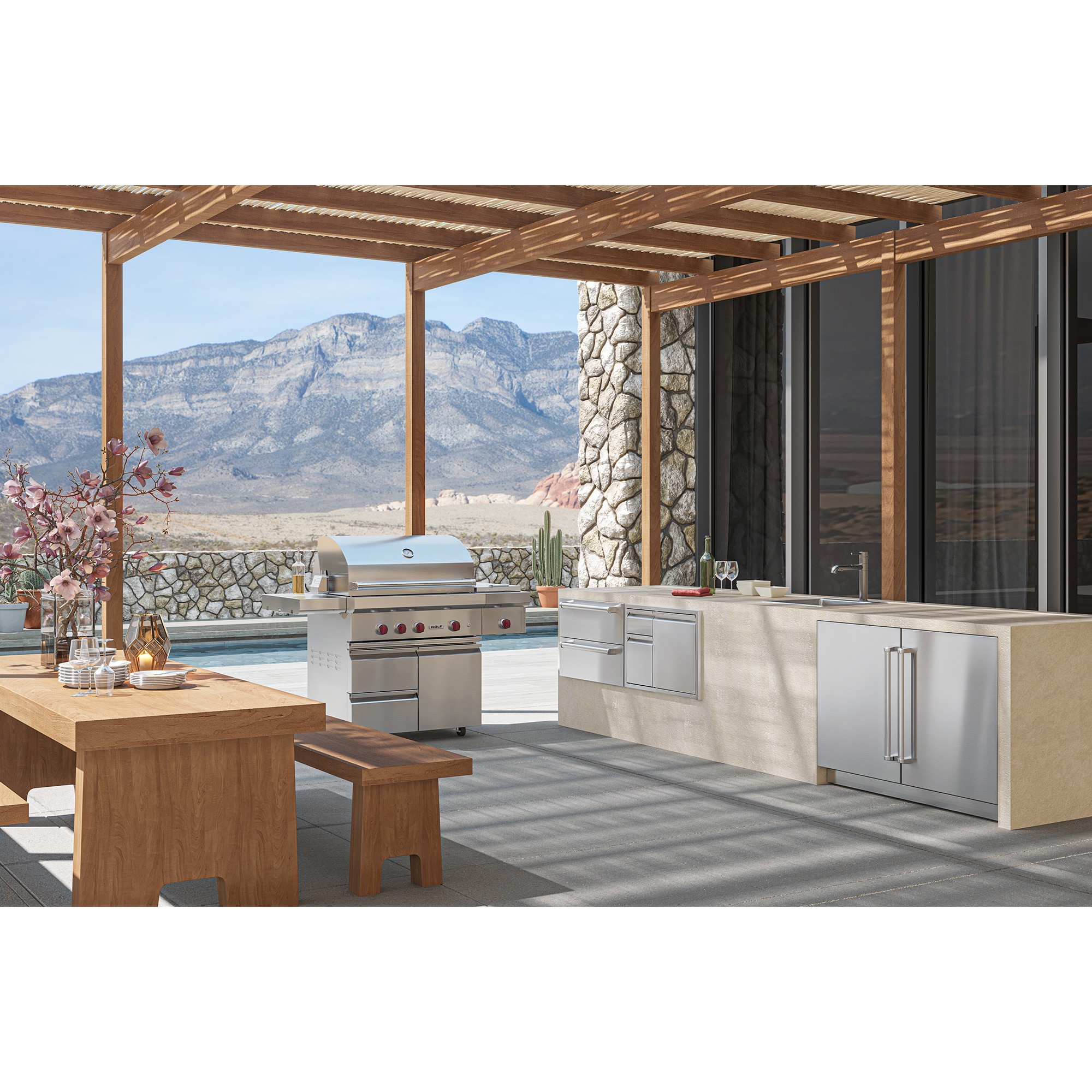 Sub-Zero Designer Series 24 in. Built-In 5.4 cu. ft. Smart Outdoor Undercounter Refrigerator - Custom Panel Ready, , hires