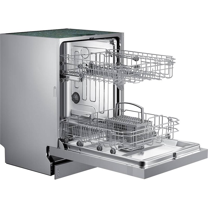 Samsung 24 in. Front Control Dishwasher with 52 dBa Sound Level & Pocket - Stainless Steel, , hires