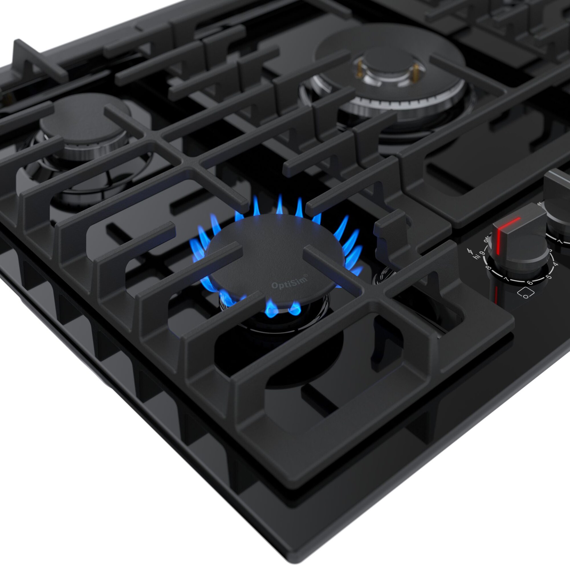 Bosch 800 Series 30 in. 5-Burner Natural Gas Cooktop with Simmer Burner & Power Burner - Black, Black, hires