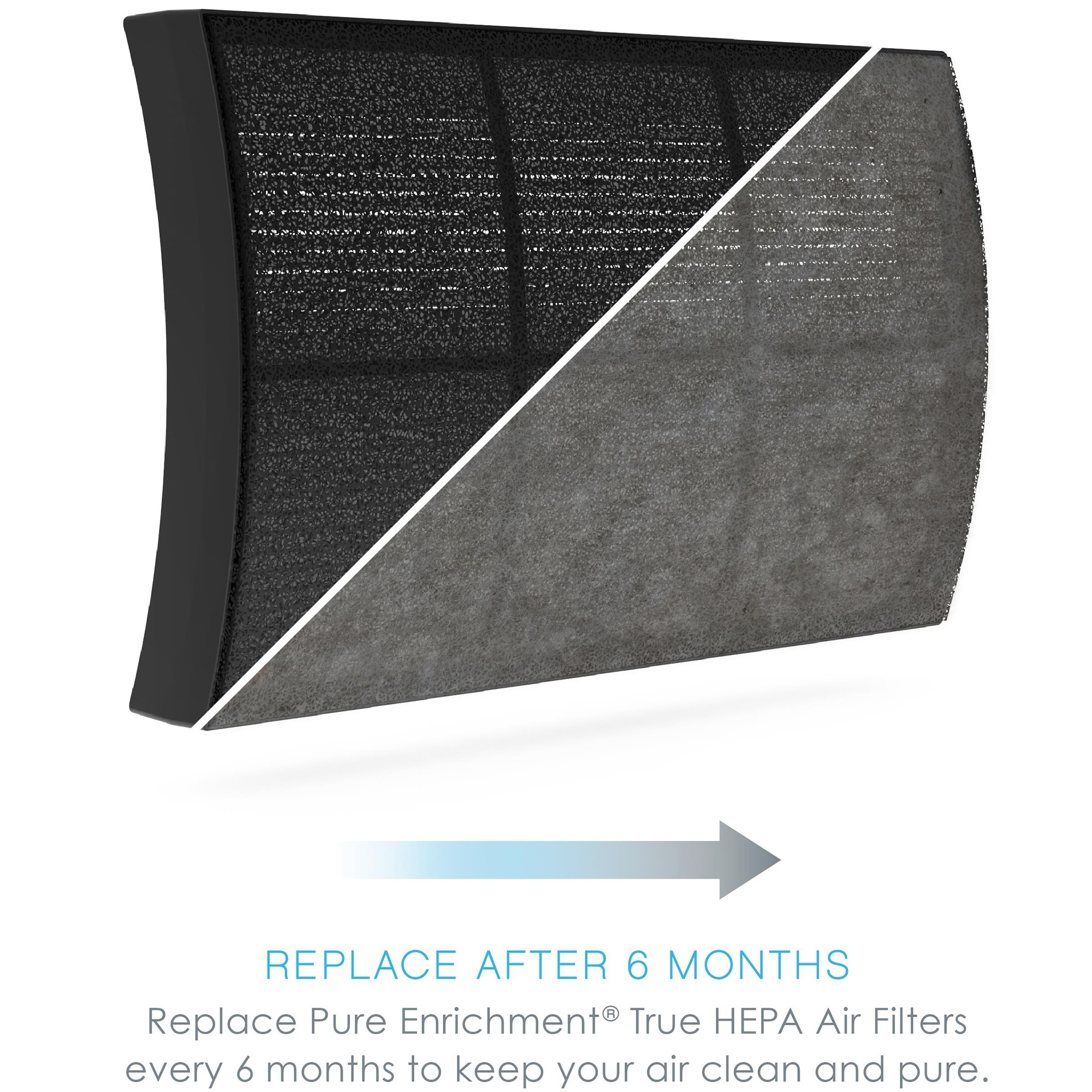 Pure Enrichment Genuine 2-in-1 True HEPA Replacement Filter for the PureZone Breeze Air Purifier, , hires