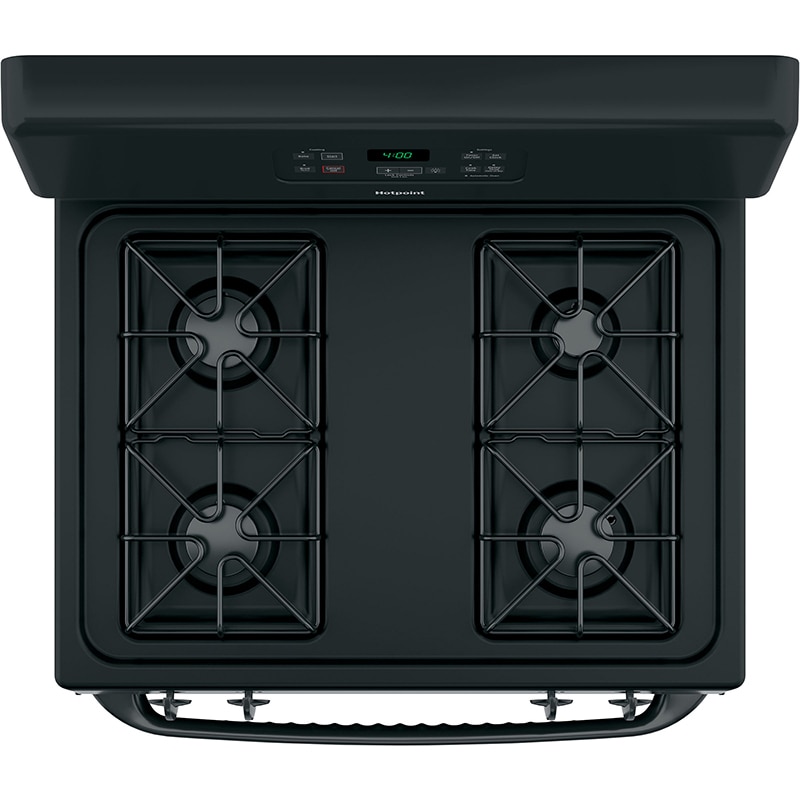 Hotpoint 30 in. 4.8 cu. ft. Gas Range with 4 Sealed Burners - Black, , hires