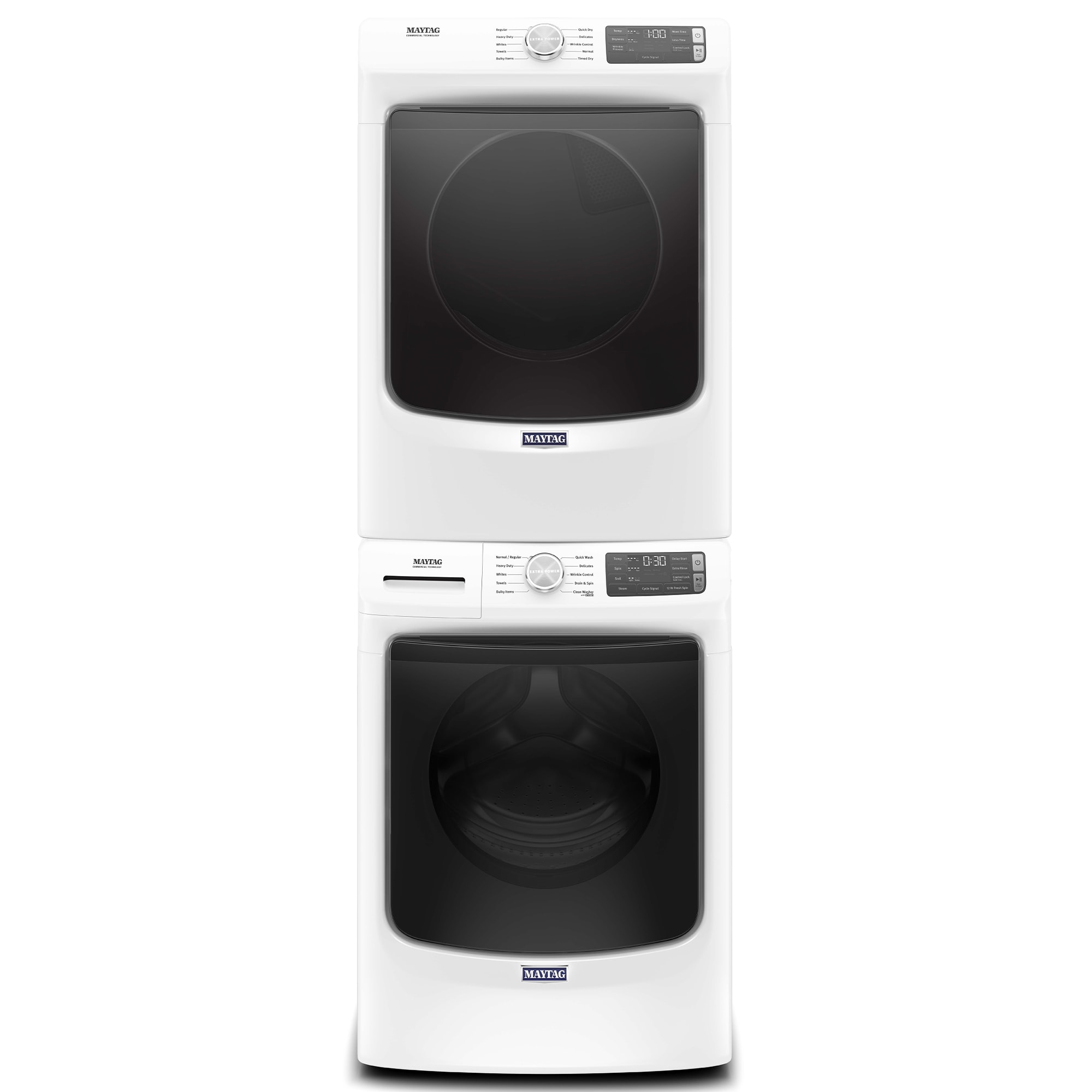 Maytag 27 in. 7.3 cu. ft. Front Loading Gas Dryer with 10 Dryer Programs, 3 Dry Options, Wrinkle Care & Sensor Dry - White, , hires