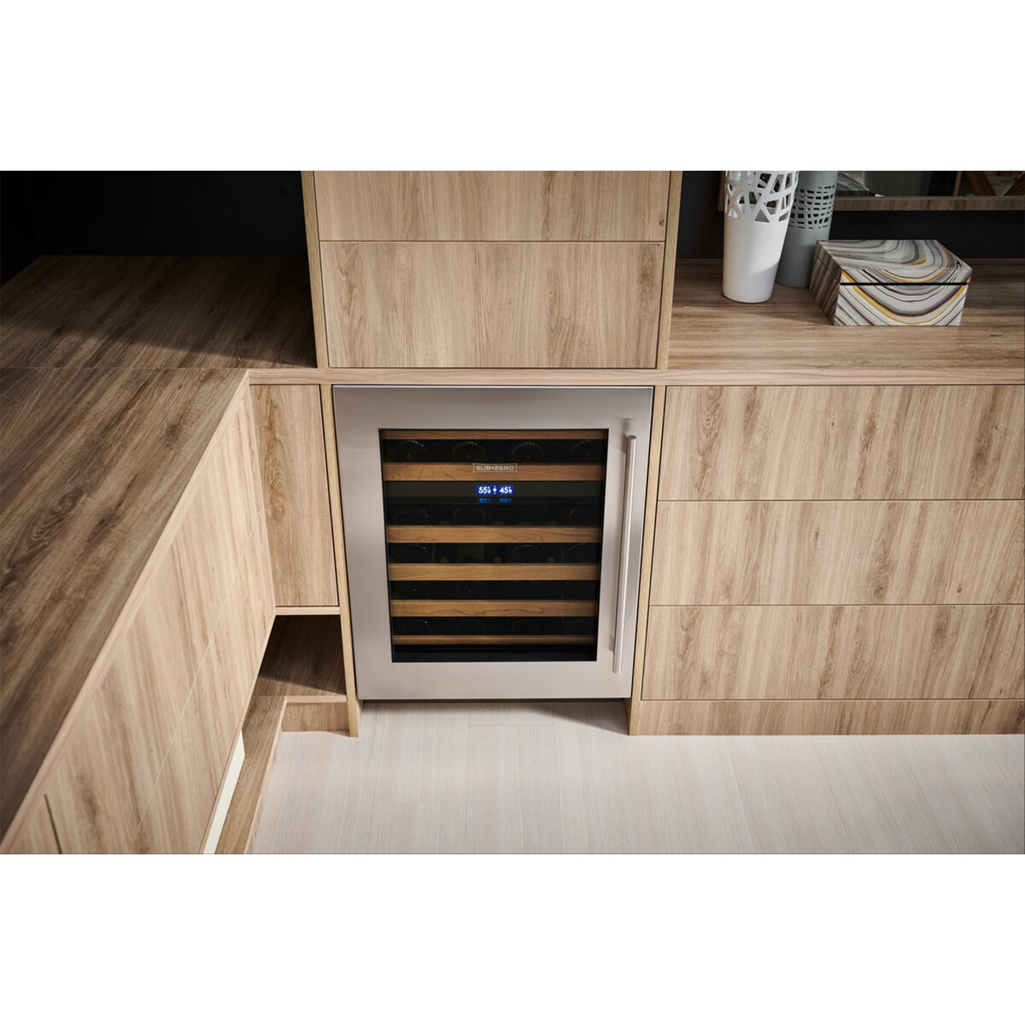 Sub-Zero Designer Series 24 in. Undercounter Smart Wine Cooler with Wood Racks, Dual Temperature Zones & 42 Bottle Capacity - Custom Panel Ready, , hires