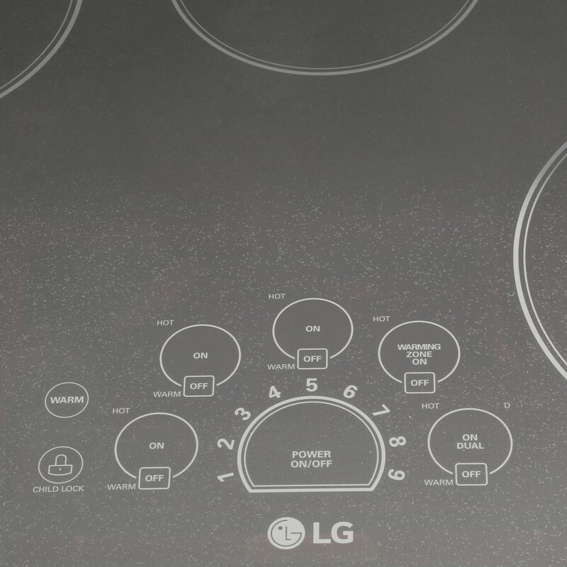 LG 30 in. Electric Cooktop with 5 Smoothtop Burners Black P.C