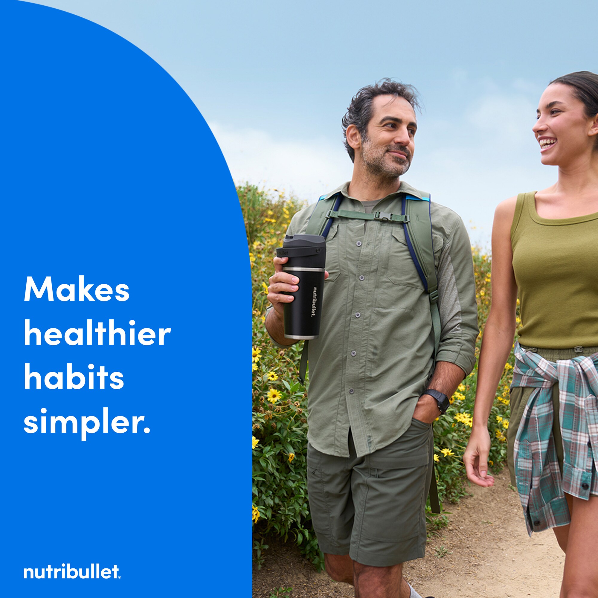 Nutribullet Flip Single Speed Cordless Insulated Portable Blender - Black, , hires