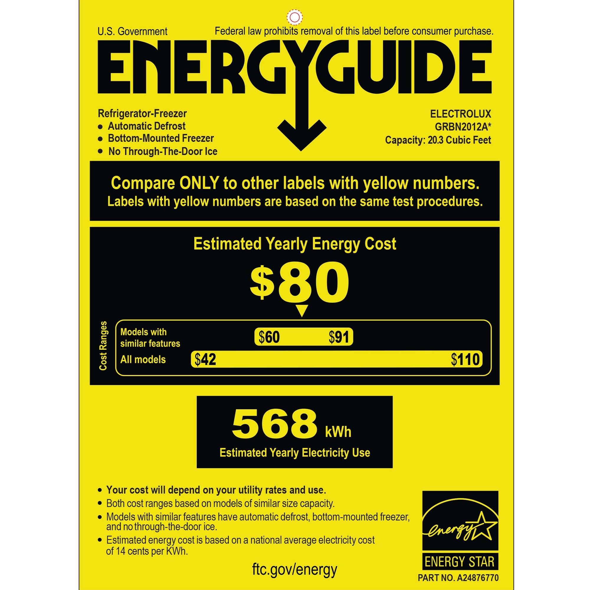 Frigidaire Gallery 30 in. 20.3 cu. ft. Bottom Freezer Refrigerator with Internal Water Dispenser - Stainless Steel, , hires