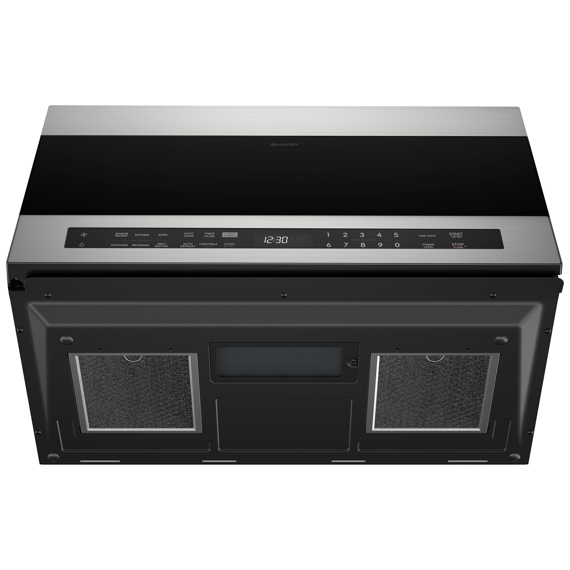 Sharp 30 in. 1.9 cu. ft. 1100W Smart Over-the-Range Microwave with 400 CFM & Sensor Cooking - Stainless Steel, , hires