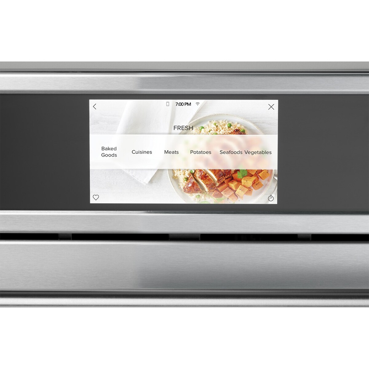 Cafe 30 in. 1.7 cu. ft. Smart Speed/ Steam Electric Single Wall Oven with True European Convection - Stainless Steel, Stainless Steel, hires